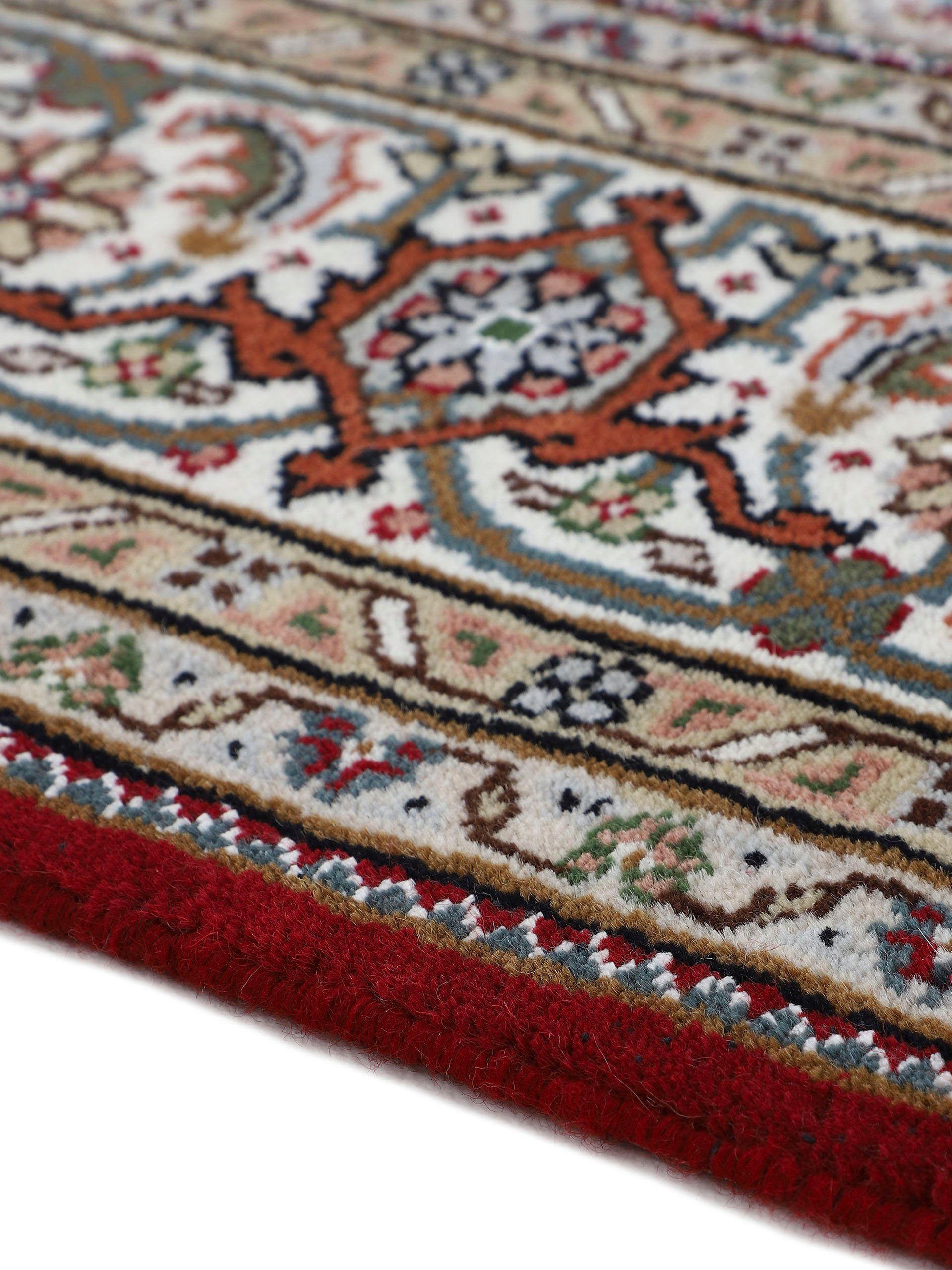 Woven Arts Loper Oosters tapijt Tabriz Mahi met de hand geknoopt, woonkamer, zuivere wol voor een warme omgevingsklimaat