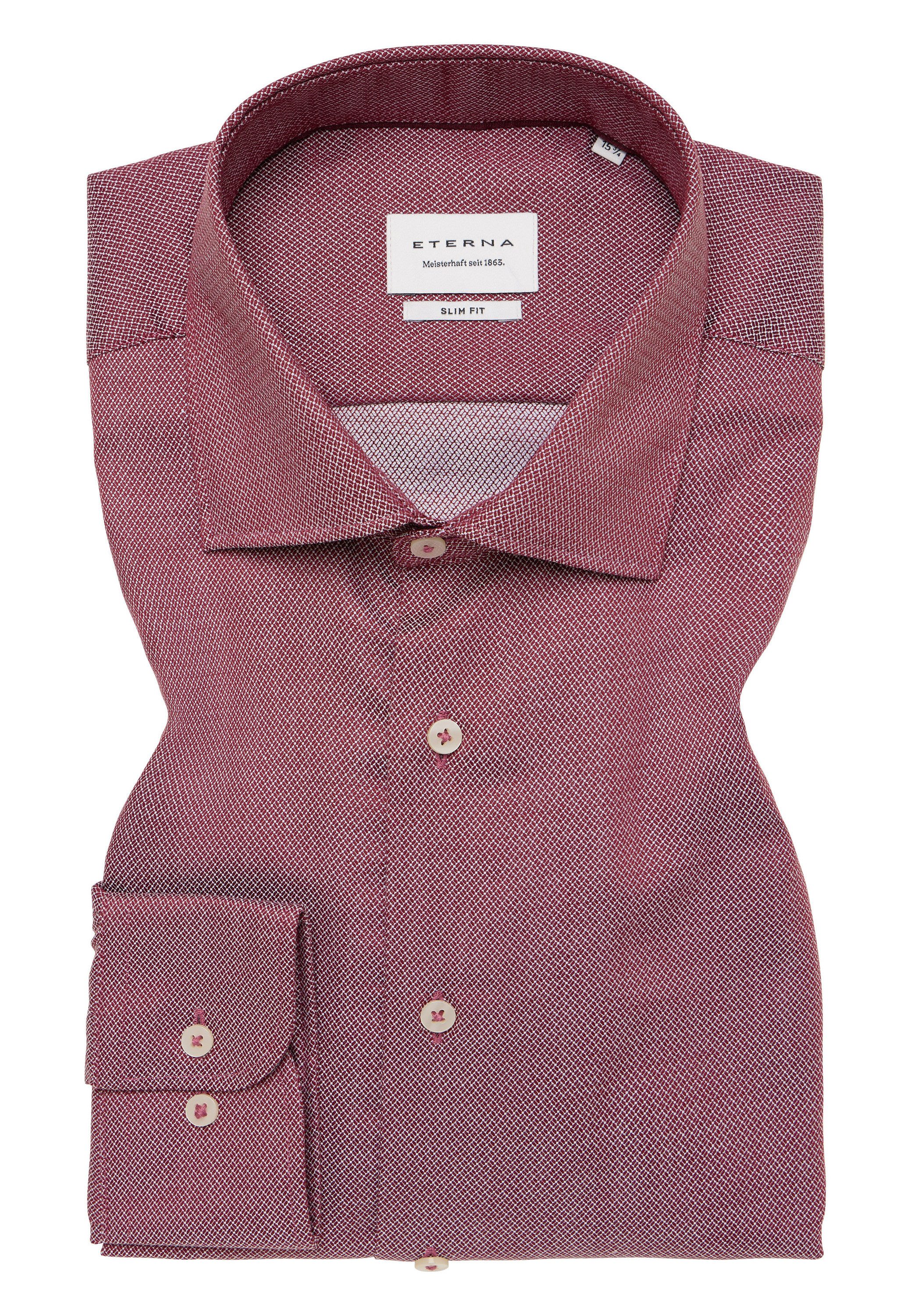 Eterna Overhemd met lange mouwen Slim fit NON IRON (strijkvrij)