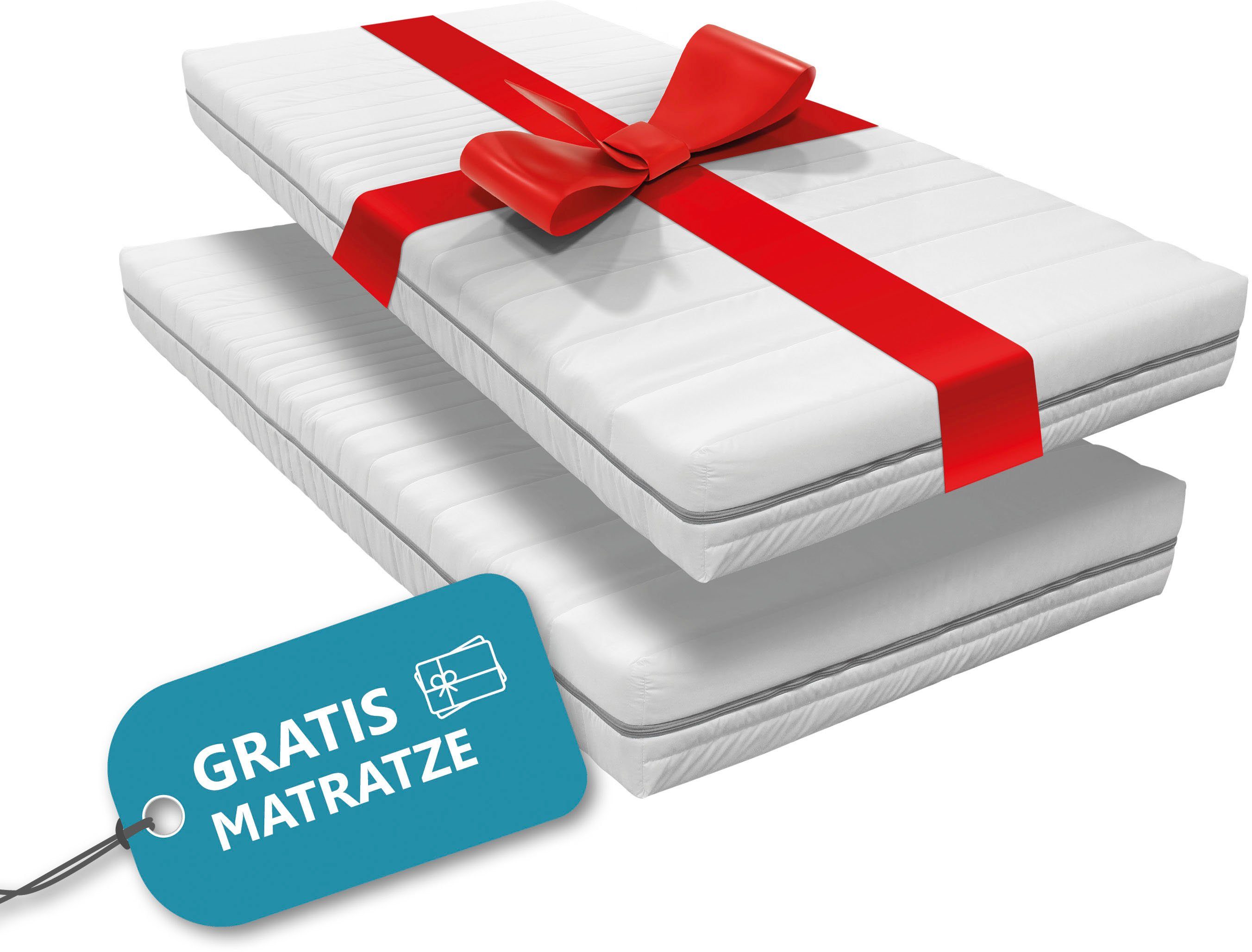 Beco Comfortschuimmatras 2 voor 1 inclusief 1 gratis matras, met twee verschillende stevige...