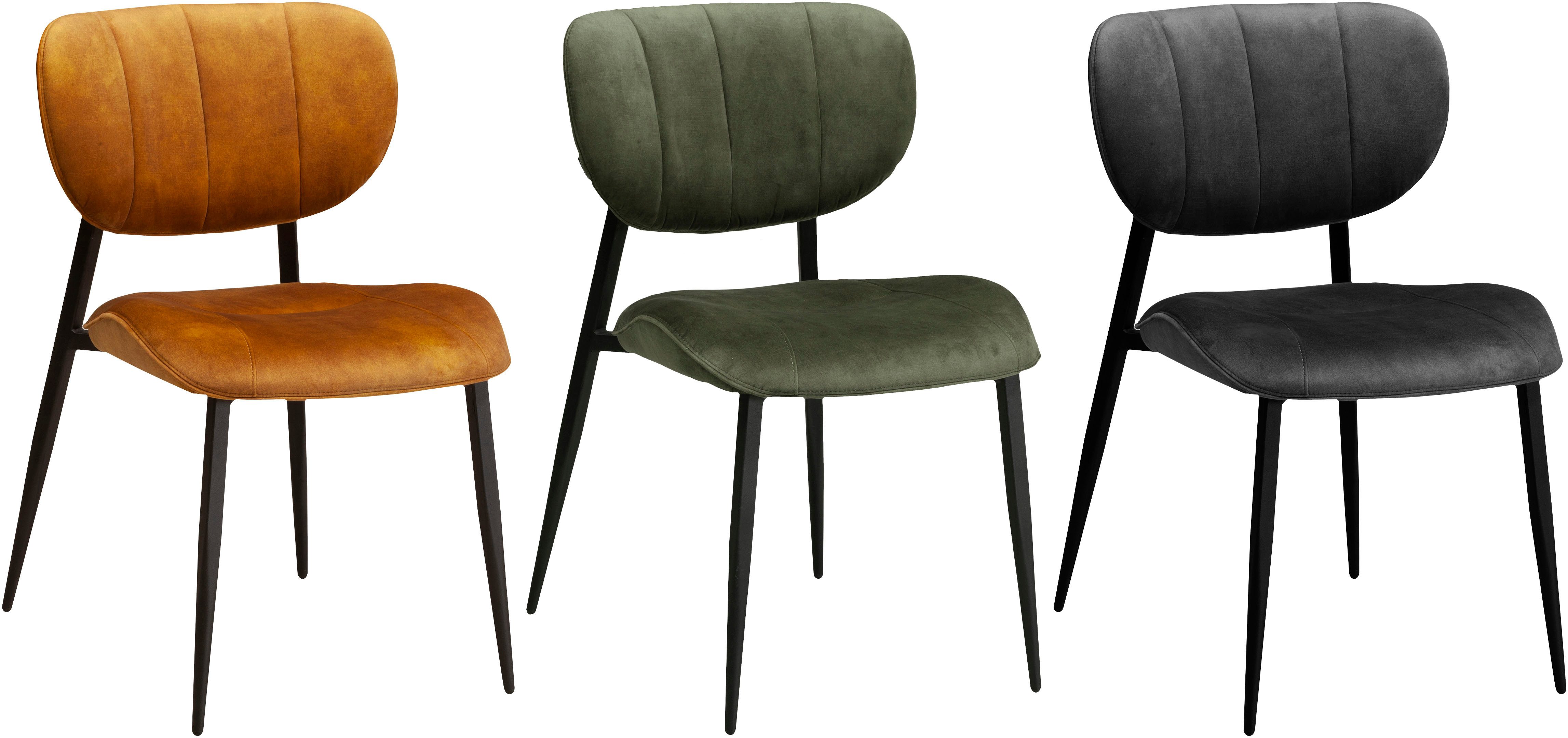 OMG Design Eetkamerstoel JONA Keukenstoel met kussen, verkrijgbaar in drie stijlvolle kleuren (set)