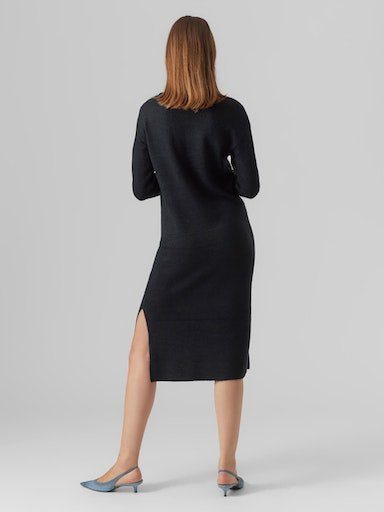 Vero Moda Gebreide jurk VMLEFILE LS BOATNECK CALF DRESS NOOS