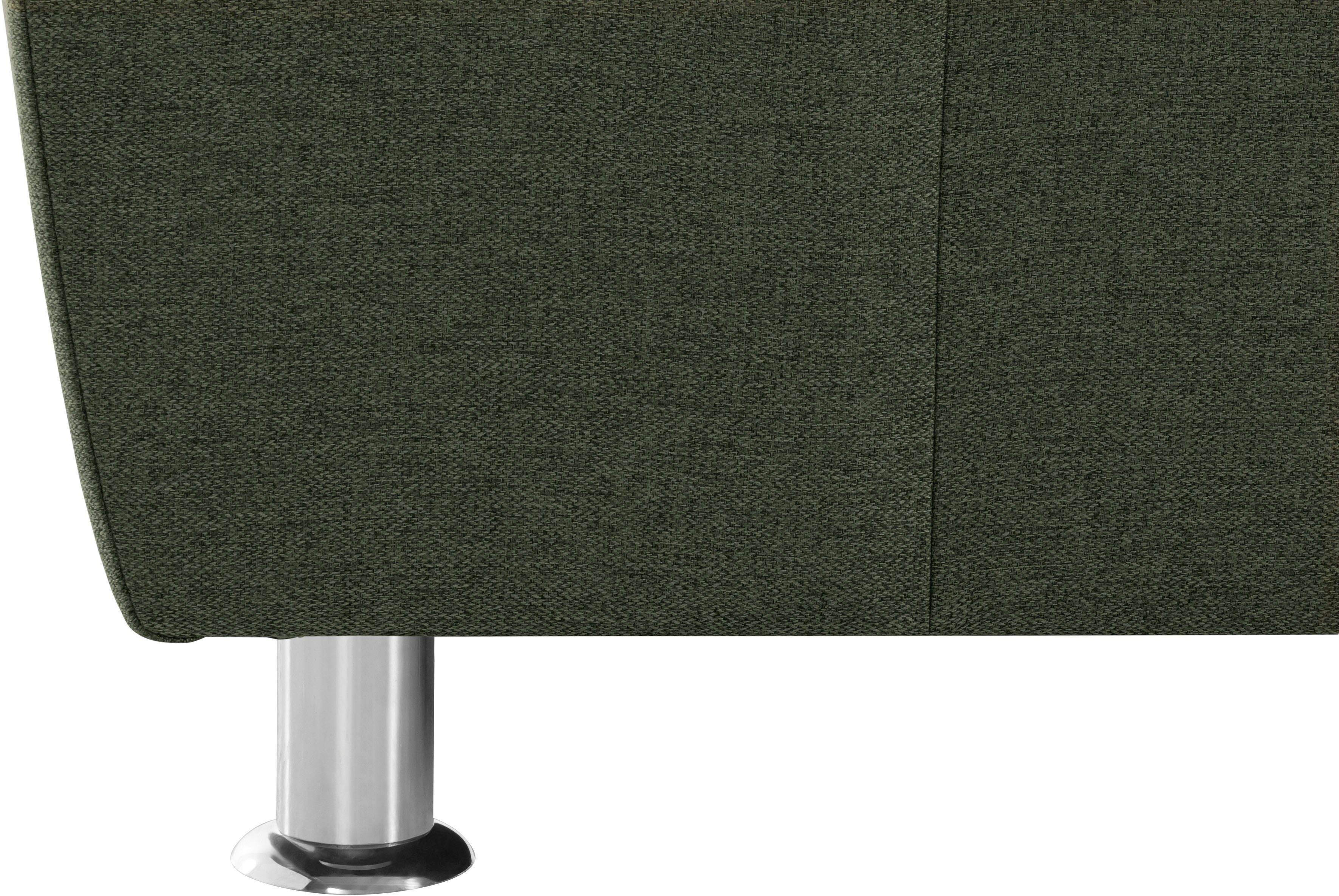 DOMO collection 2,5-zitsbank Franzi, tijdloos en elegant, moderne zittingstikking naar keuze met verstelbare hoofdsteun, inclusief sierkussen