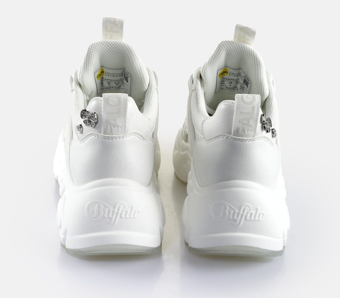 Buffalo Sneakers BINARY ICE 3.0 , vrijetijdsschoen, chunky sneaker, veterschoen met sieraandelen