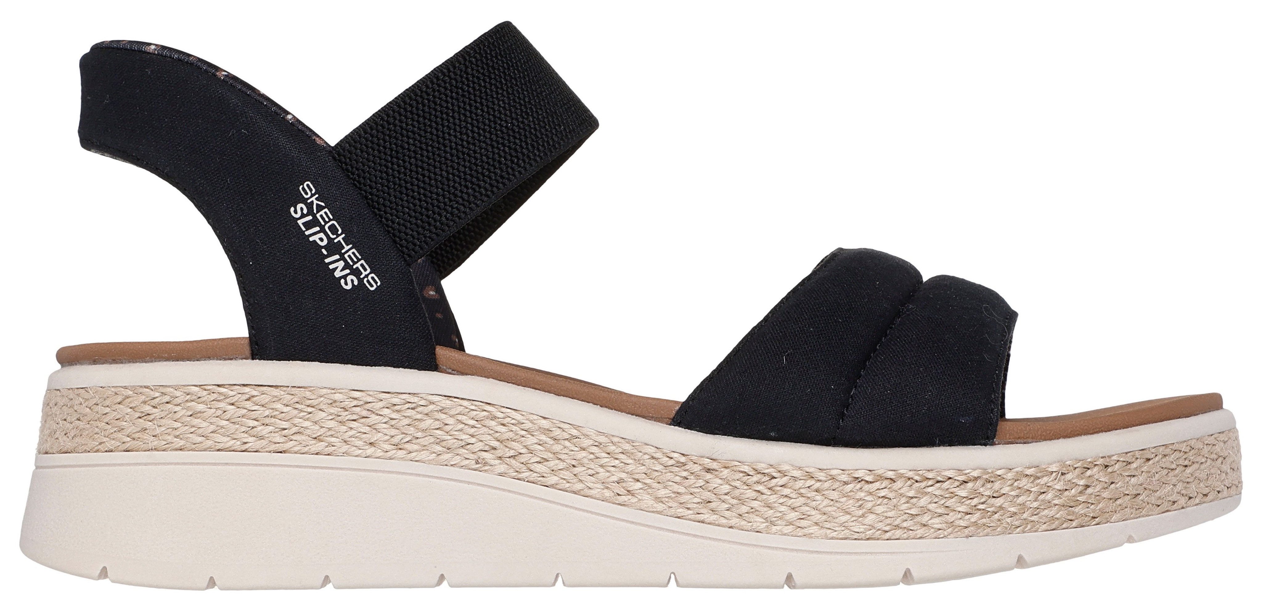 Skechers Sandalen BOBS SUN RAY , wig sandaal, sandalette, plateausandaal met plush foam