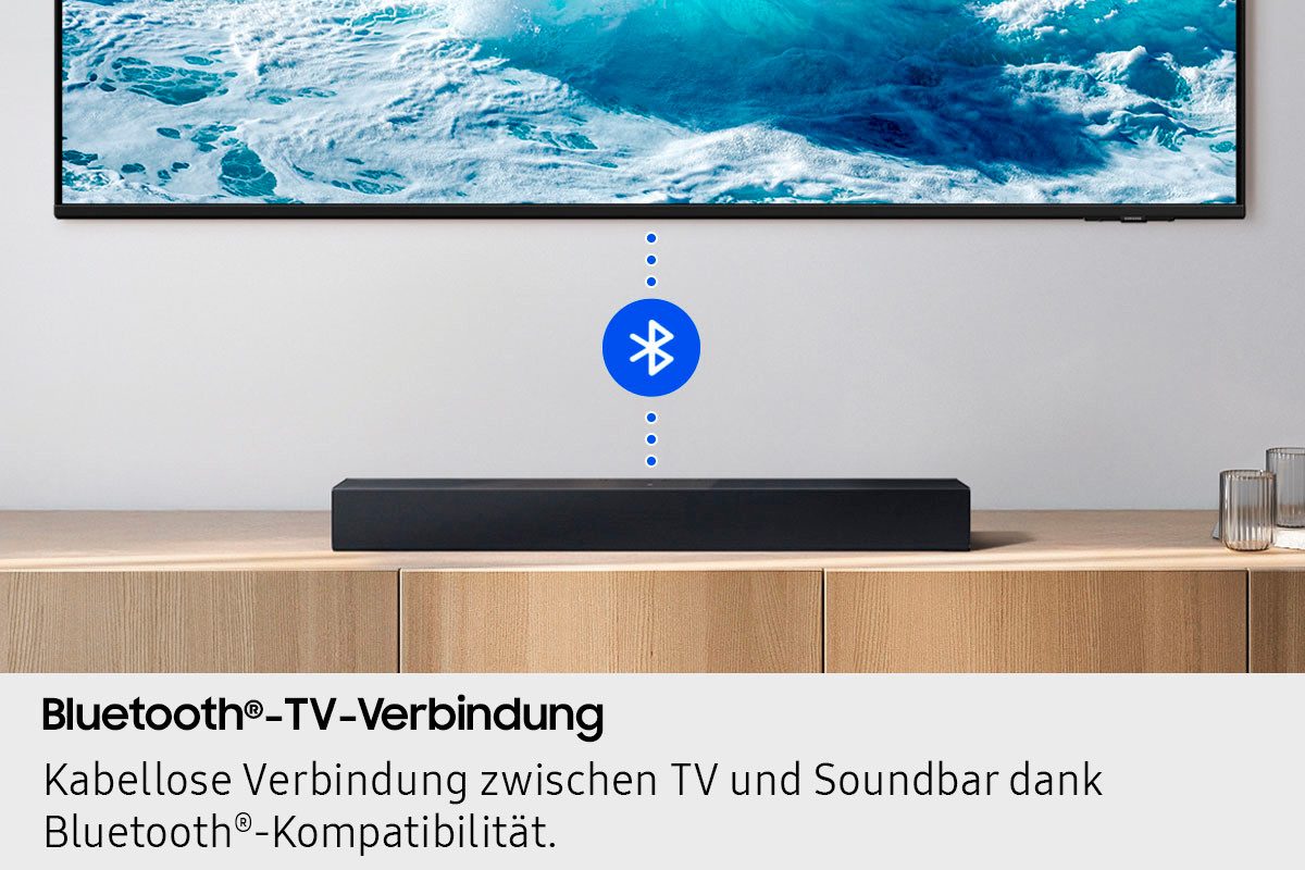 Samsung Soundbar HW-B410GF soundbar 2.0-kanaal surround sound systeem, game mode, één afstandsbediening