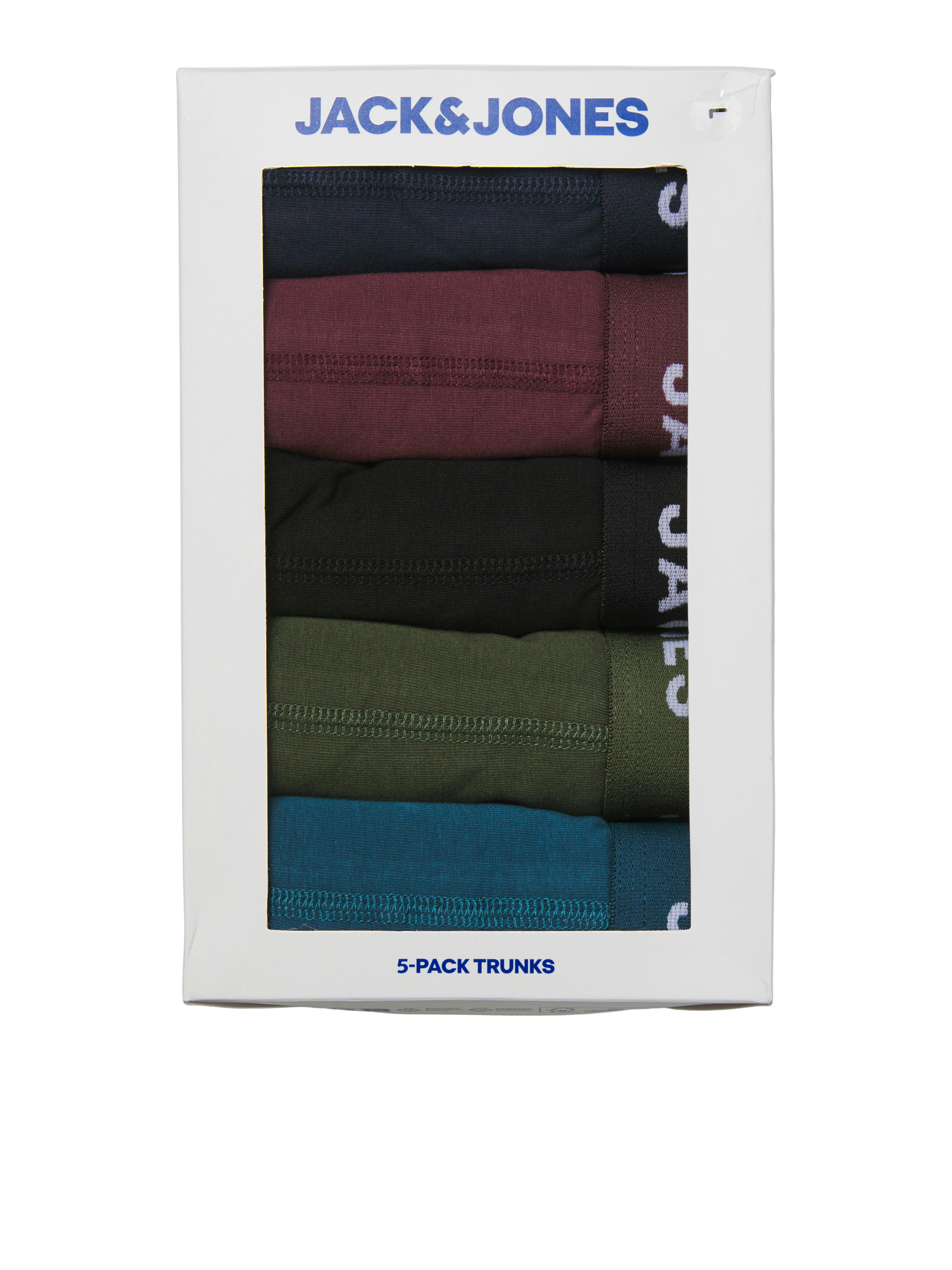 Jack & Jones PlusSize Trunk JACTEO SOLID TRUNKS 5 PACK BOX PLS (set 5 stuks)