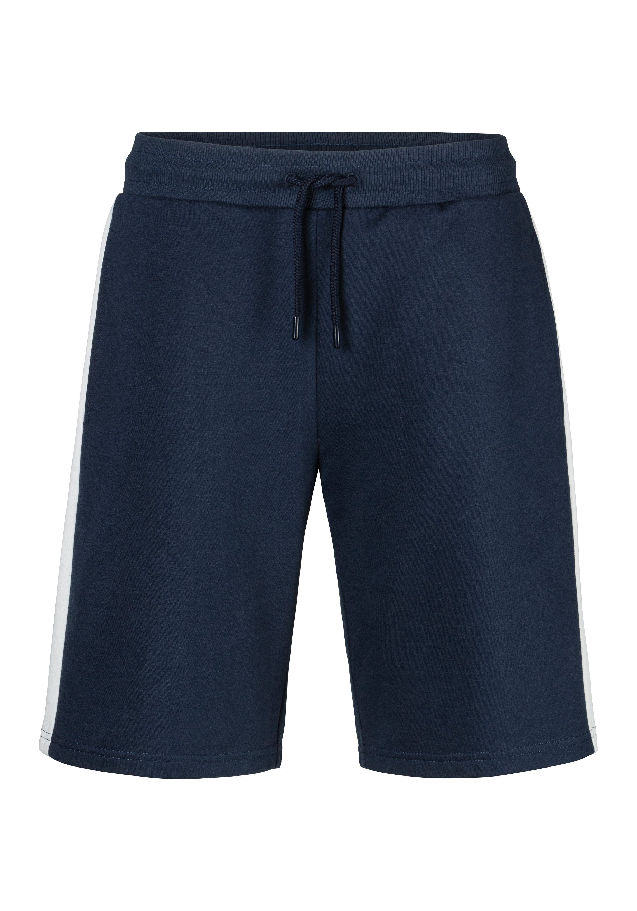 H.I.S Sweatshort opzij strepen met logoprint