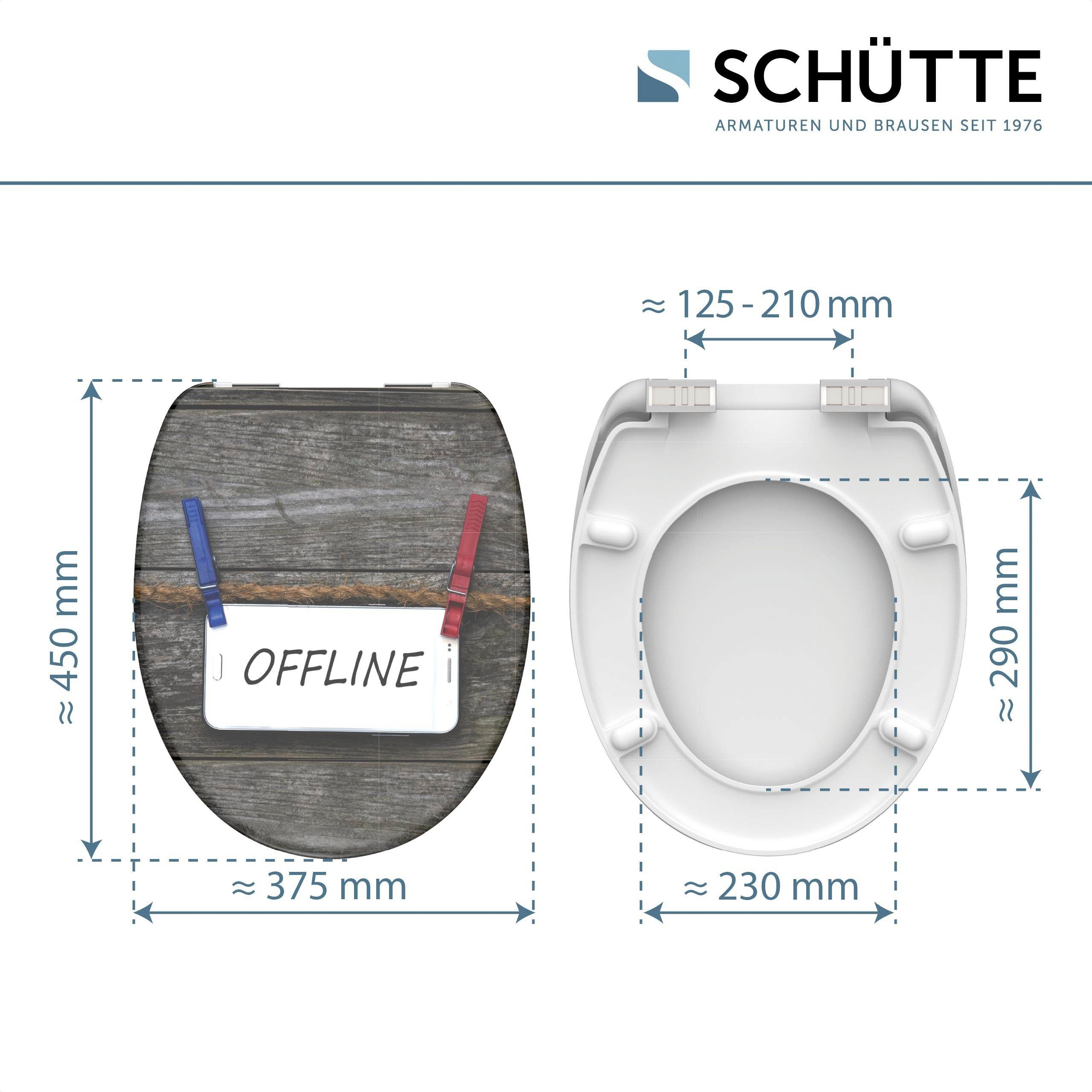 Schütte Toiletzitting Offline Duroplast, met soft-closemechanisme