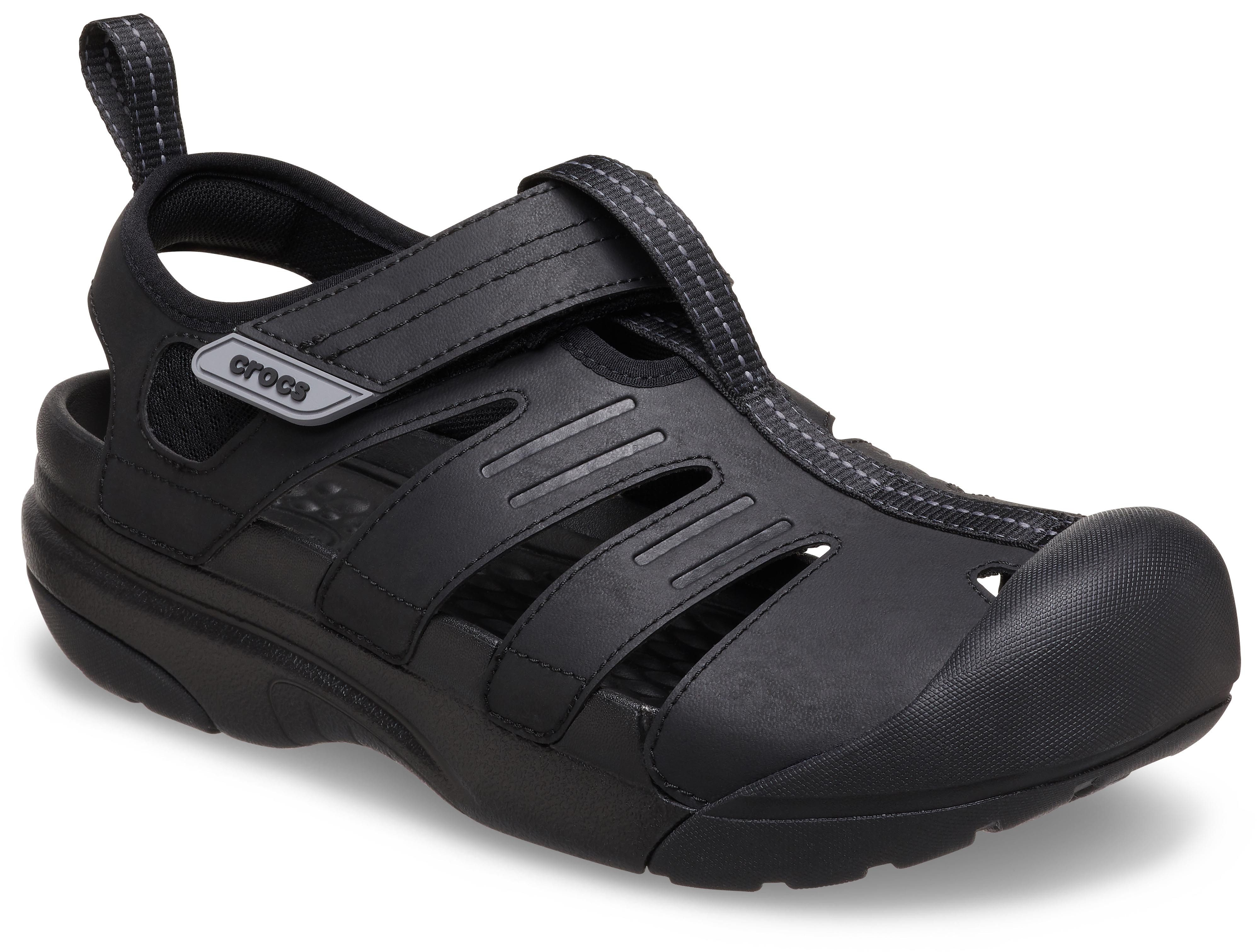 Crocs Sandalen Yukon Fisherman Lage schoen, slipper, trekking schoen met praktische klittenbandsluiting heren sandalen maat 43 EU zwart