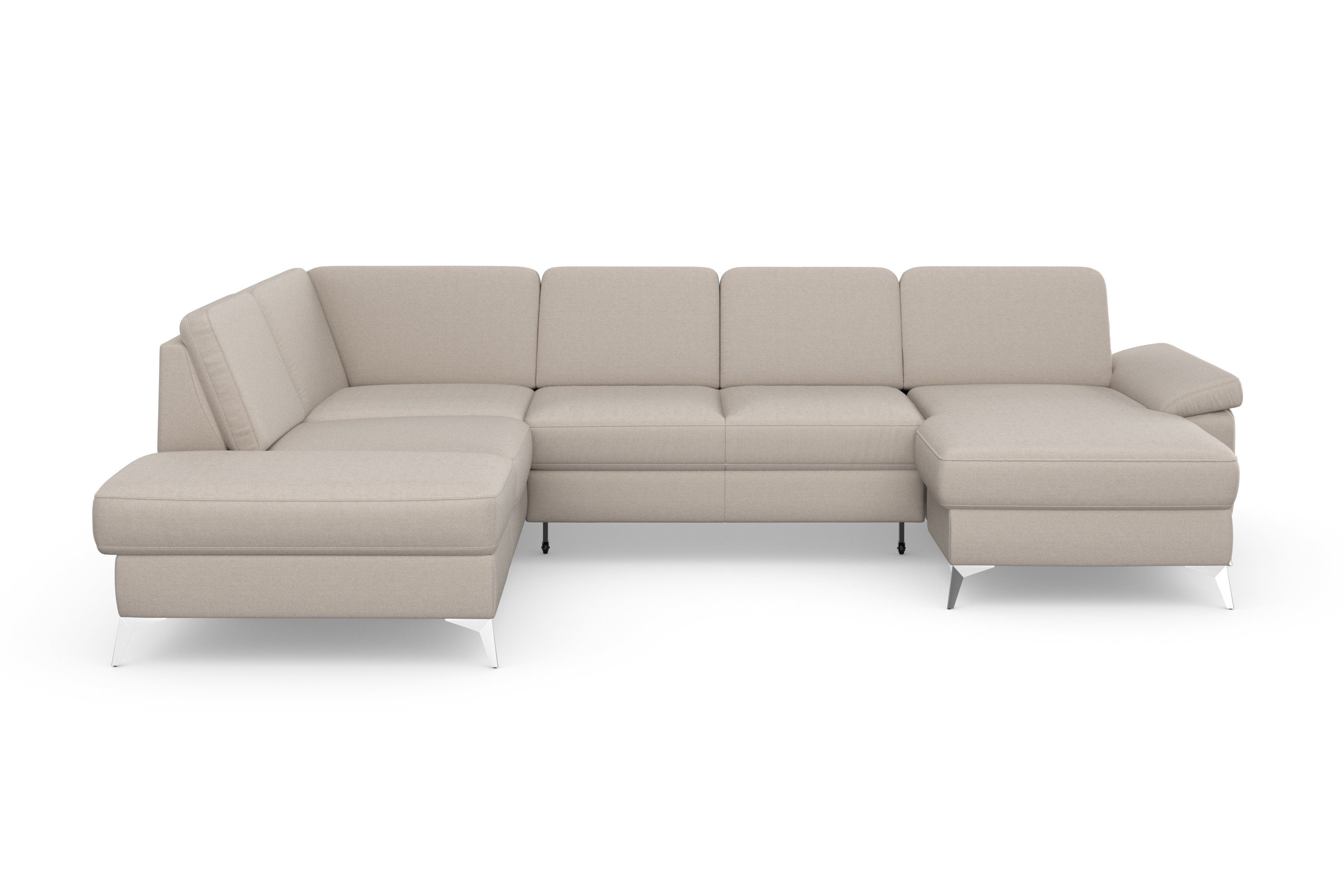sit&more Zithoek Padua U-model inclusief zitdiepteverstelling, armleuning en binnenvering