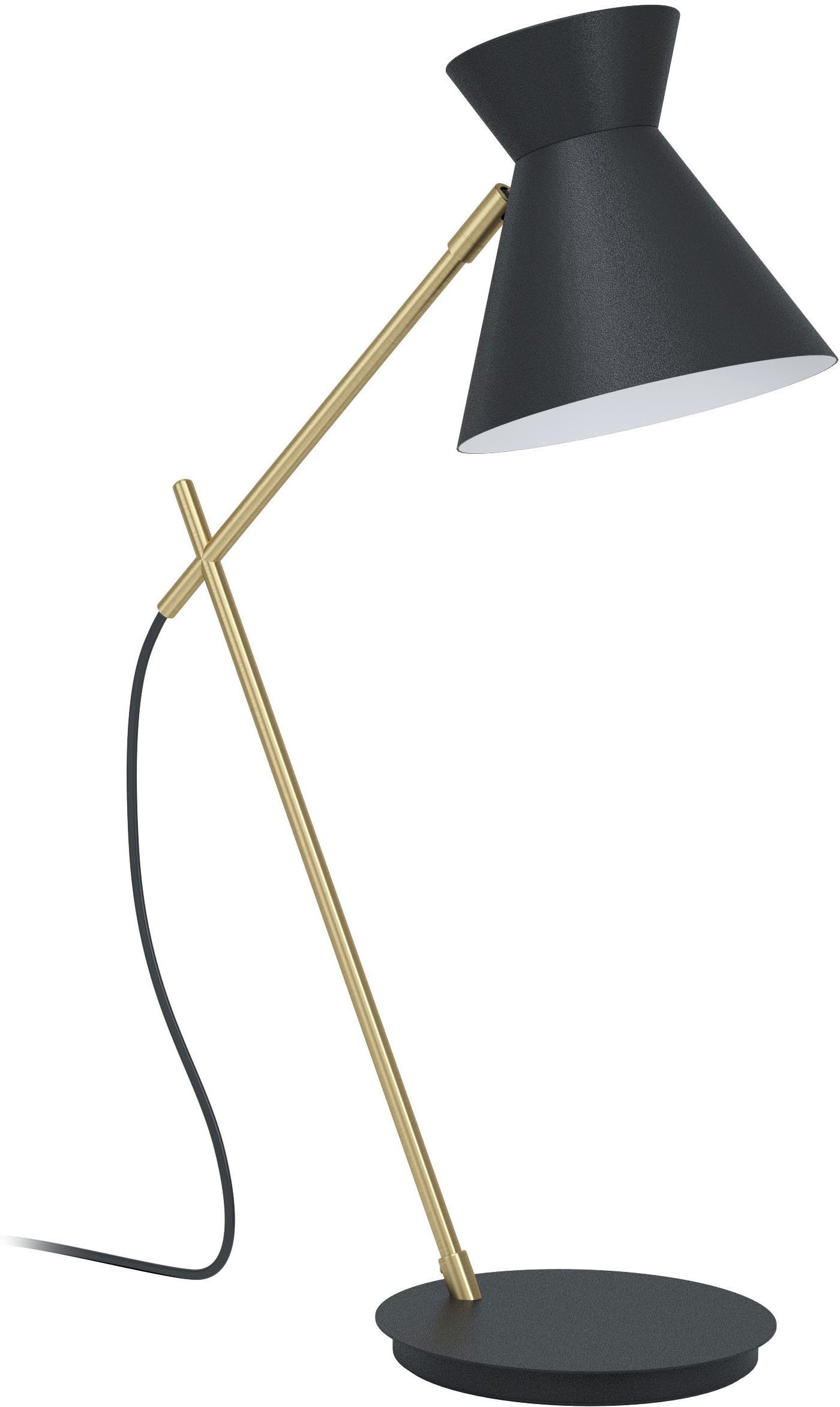 EGLO Tafellamp AMEZAGA Tafellamp in zwart en messing van staal - excl. E27 - 10W (1 stuk)