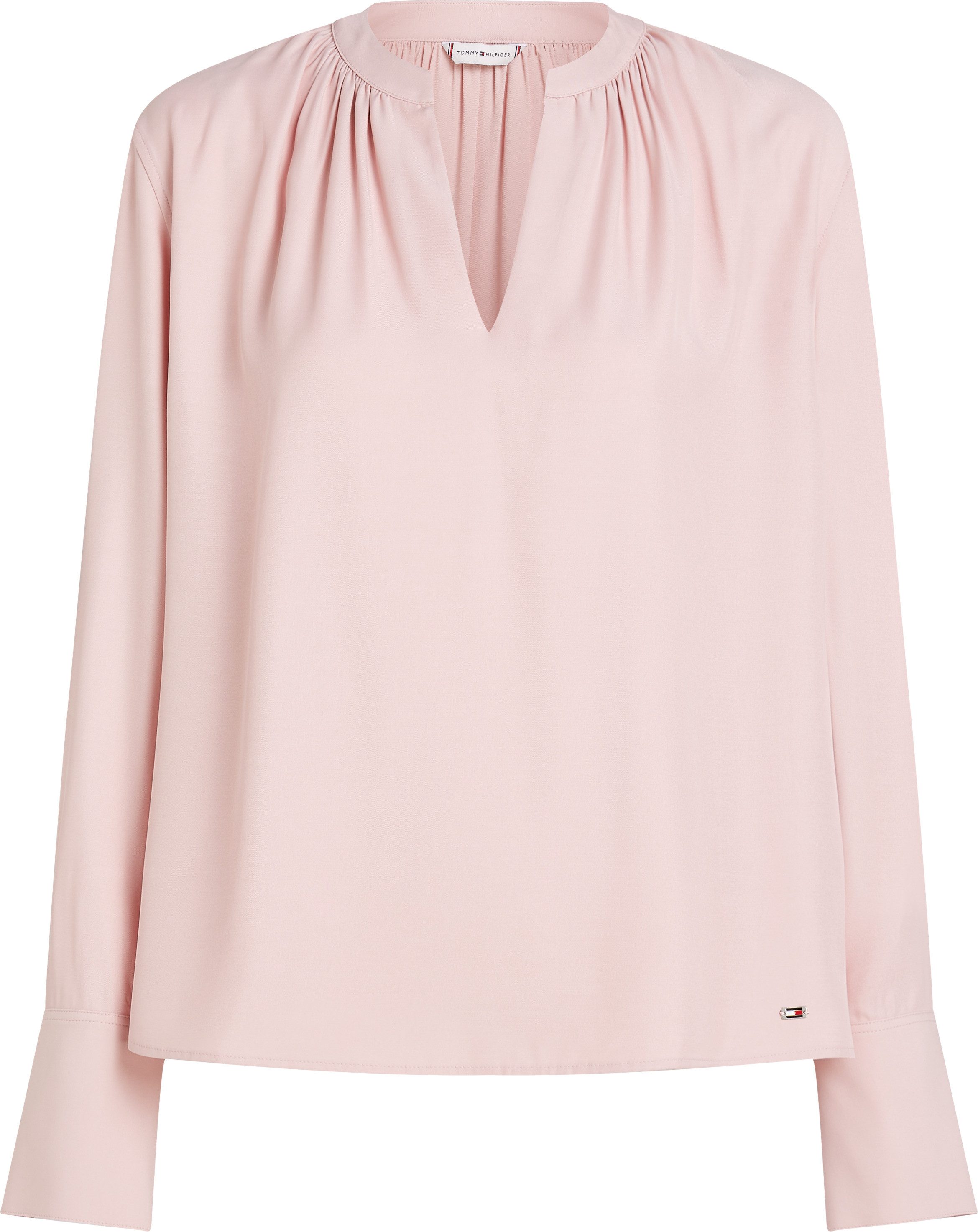 Tommy Hilfiger Blouse met lange mouwen SOFT VIS V NECK LS BLOUSE