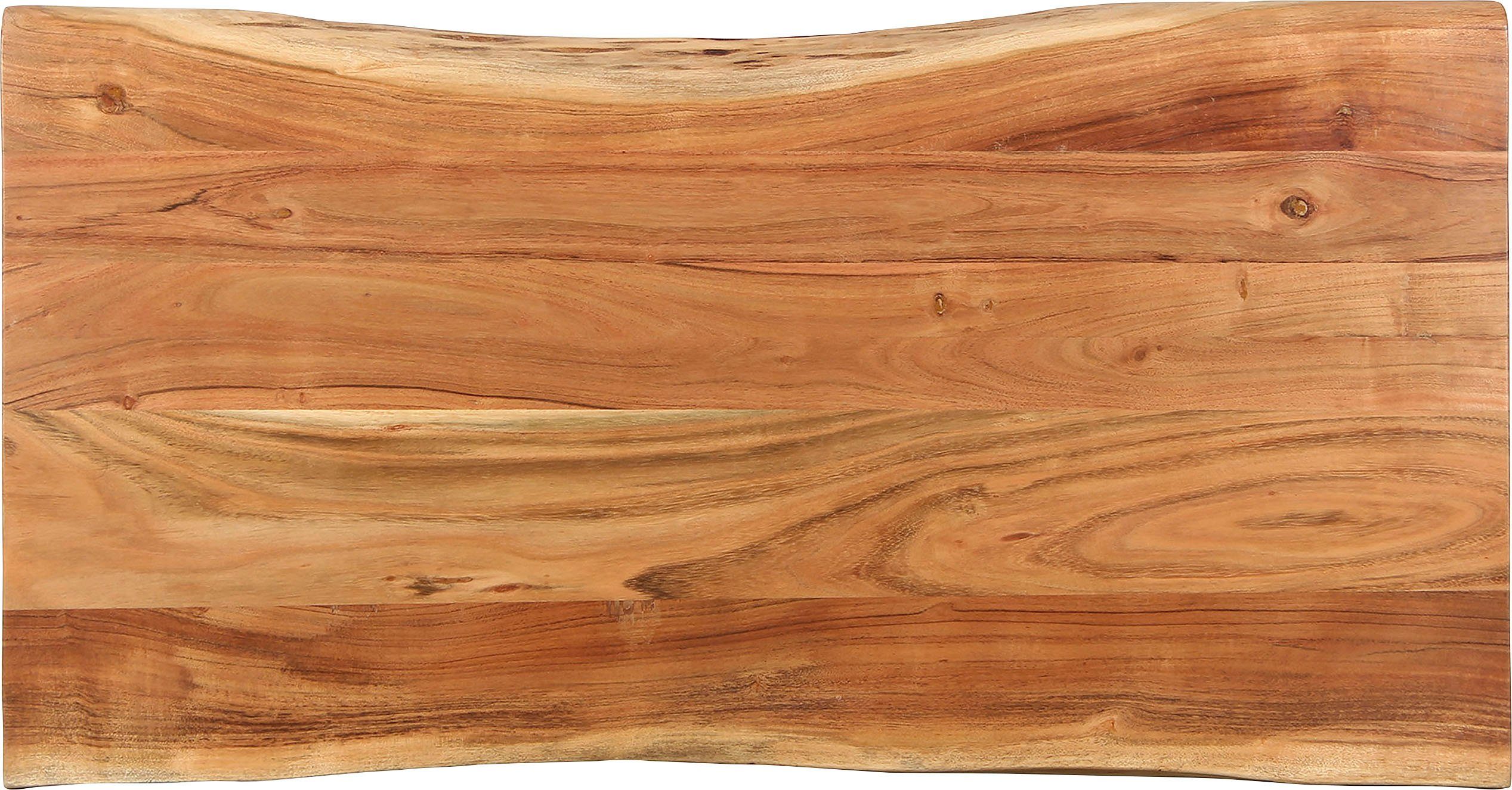 byLIVING Salontafel Cheta van massief acaciahout 35 mm, met natuurlijk schaaldeel, breedte 115 cm