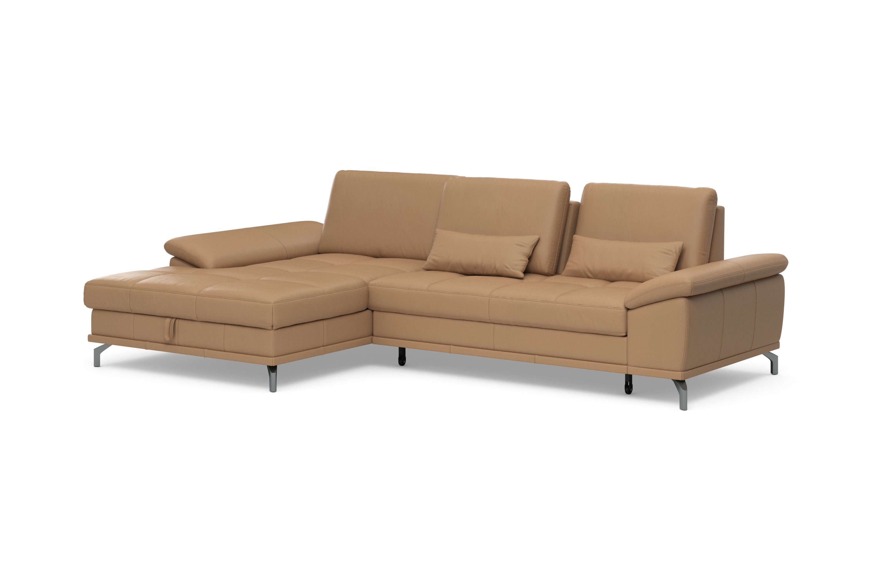 Places of Style Hoekbank Costello L-vorm, met zitdiepteverstelling, armleuningverstelling en