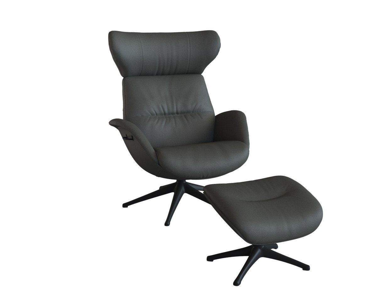 FLEXLUX Relaxfauteuil Relaxchairs More Eersteklas comfort, rug- en hoofdsteunverstelling, draaibaar, zwarte voet