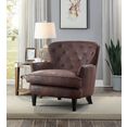 atlantic home collection fauteuil met pocketveringskern bruin
