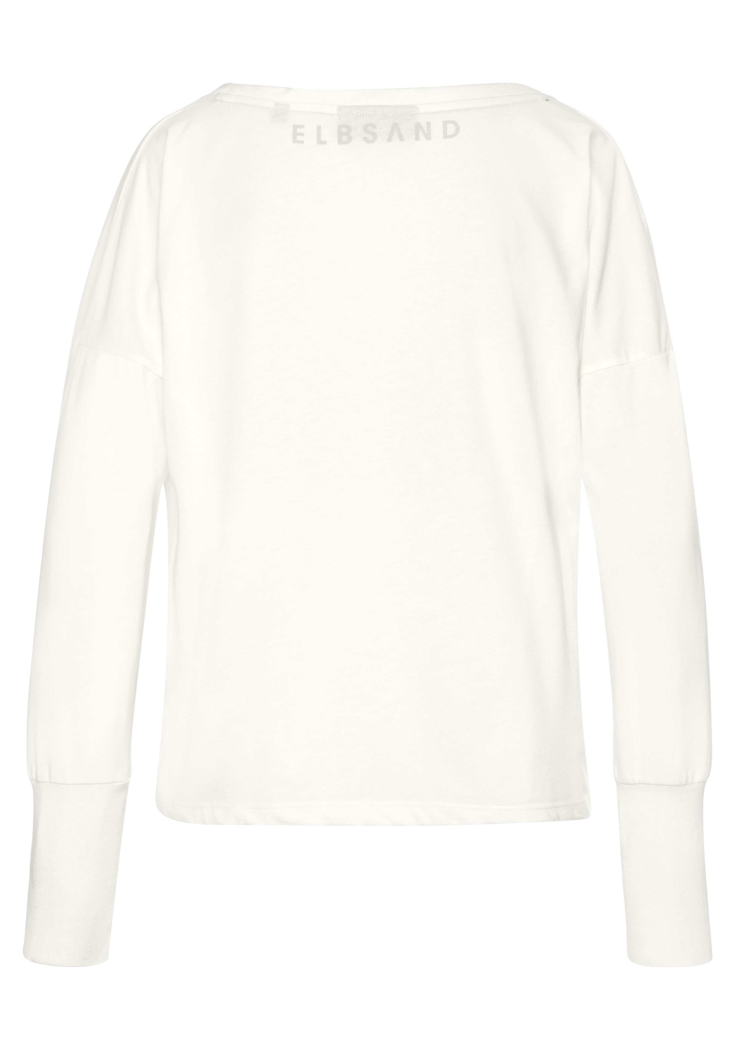 Elbsand Longsleeve Ingiara met logoprint op de voorkant, shirt met lange mouwen, sportief-casual