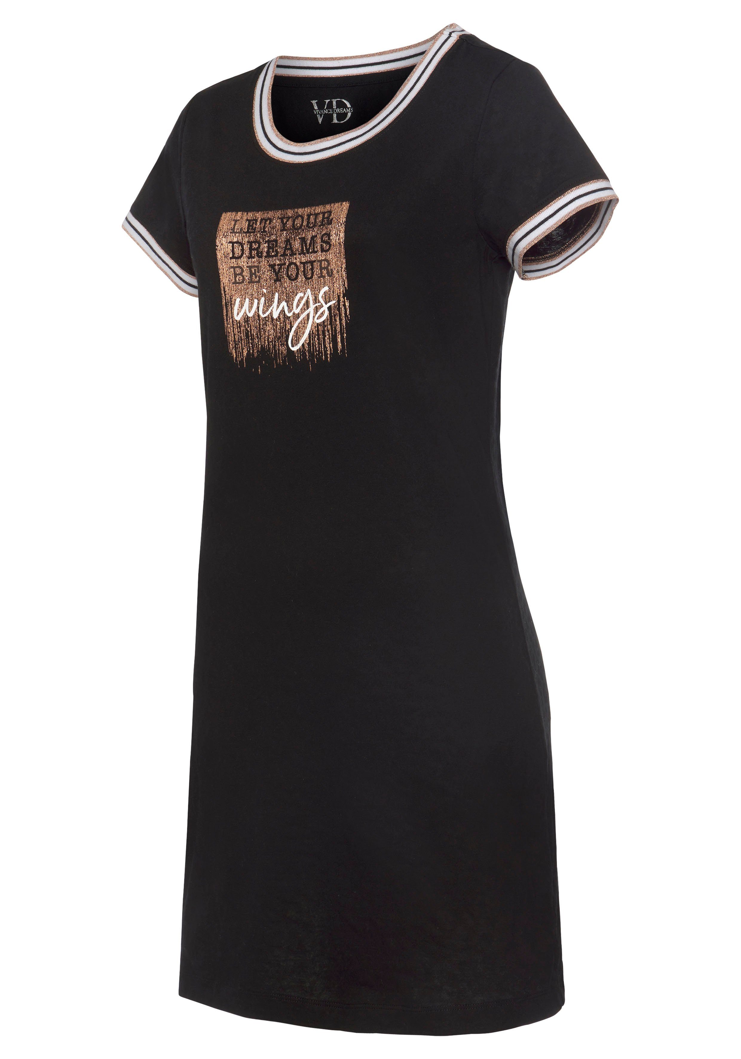 Vivance Dreams Nachthemd met statement-print