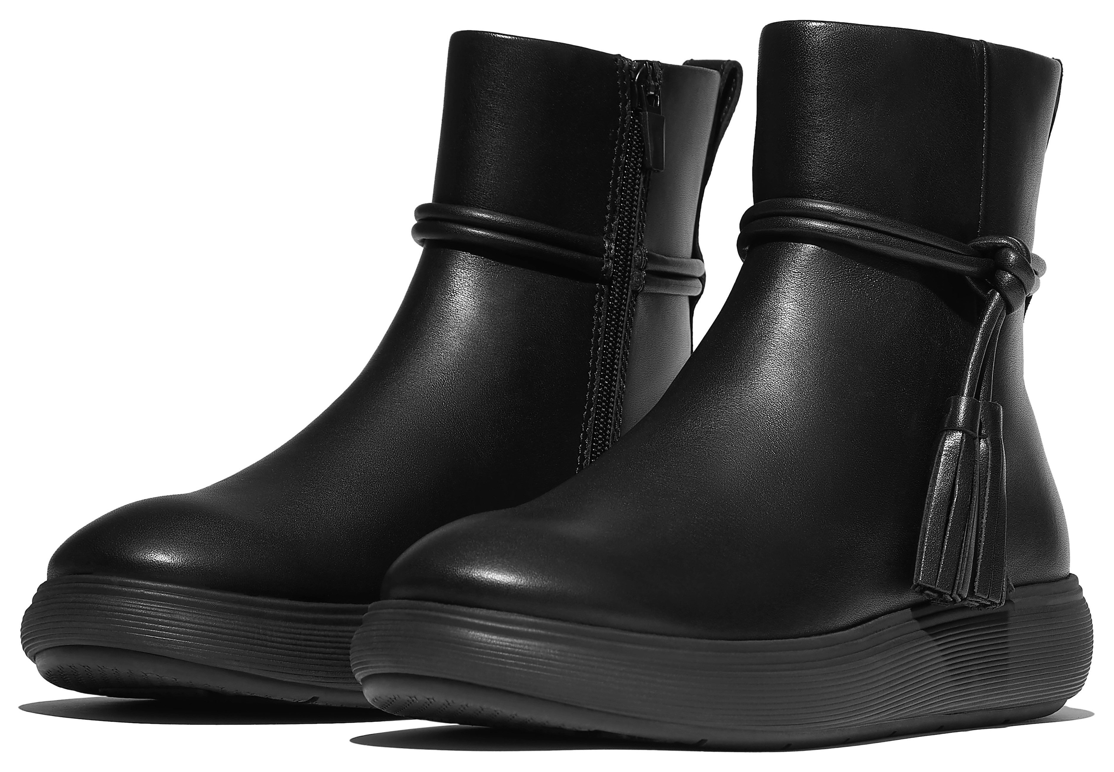 Fitflop Plateaulaarsjes IQ-COMFF TASSEL Boots, chunky boots met plateauzool