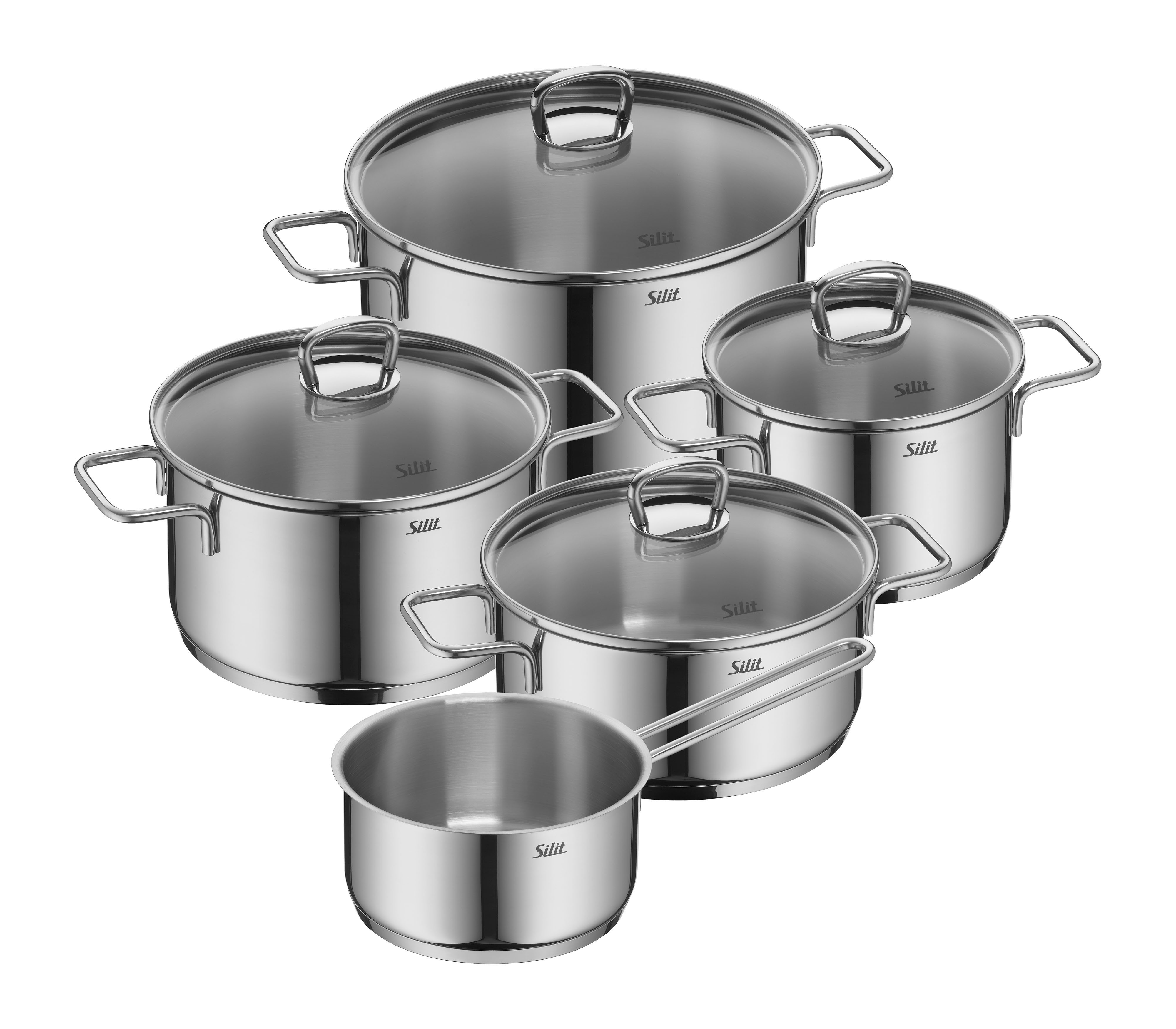 Silit Pannenset ALICANTE (set, 9-delig) pannensets zilver(kleur)