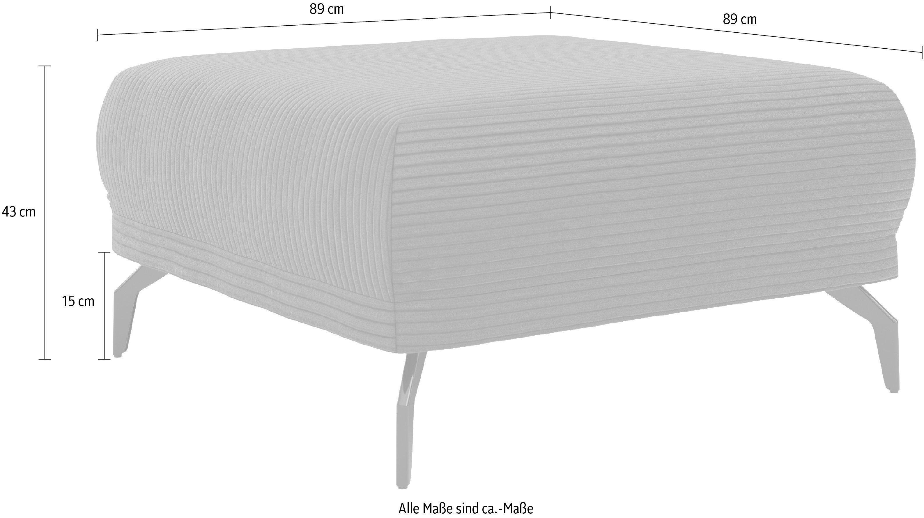 INOSIGN Hocker Coco Cord-bekleding in 2 uitvoeringen, poten 15 cm hoog