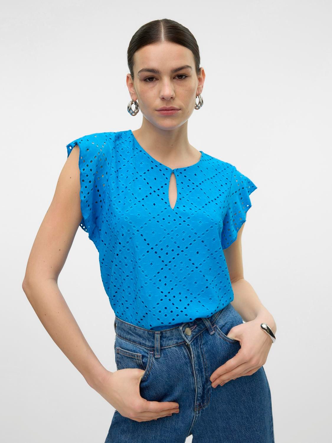 Vero Moda Shirt met korte mouwen VMTASSA SS O-NECK TOP JRS GA