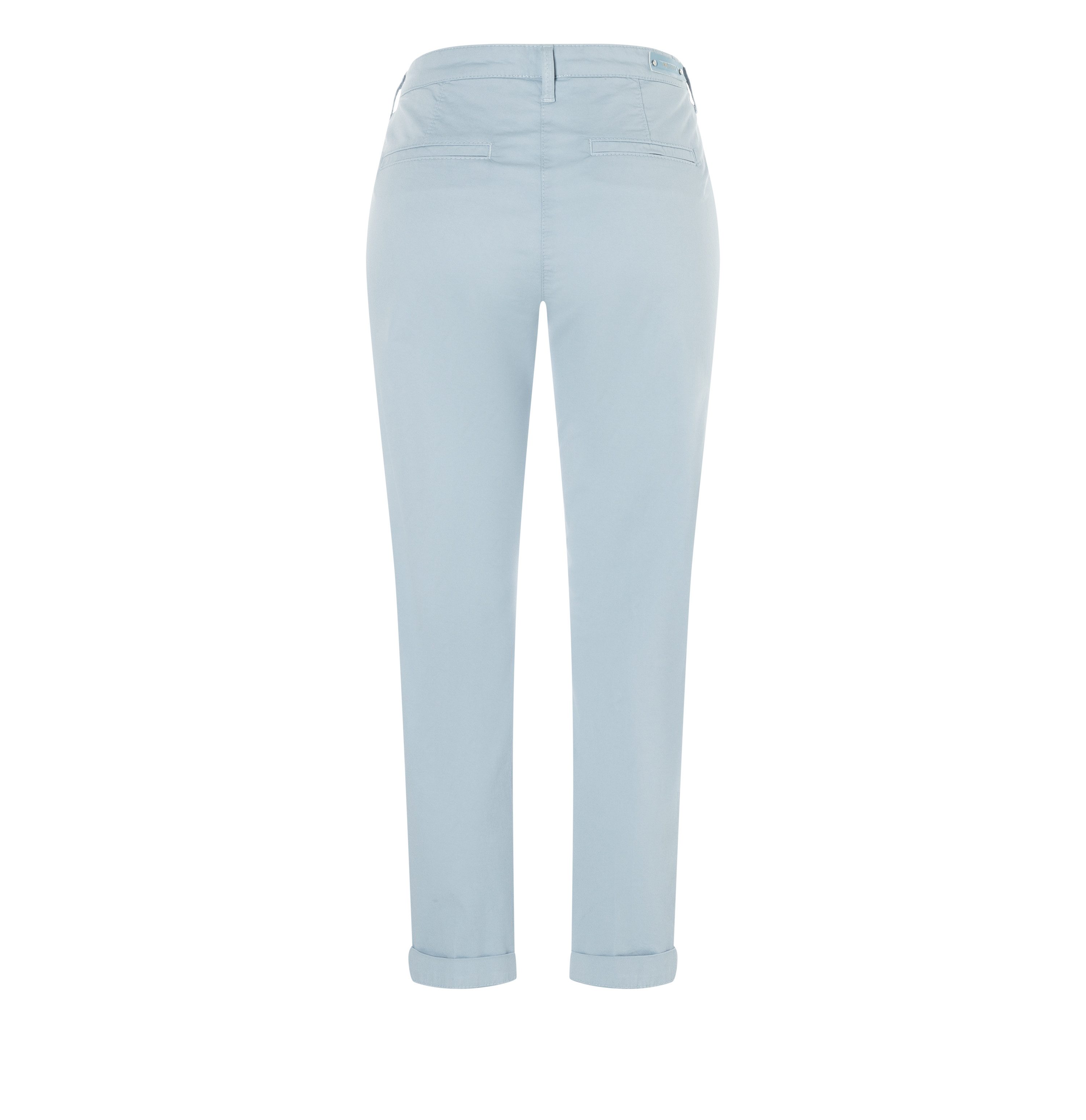 MAC Chino turn up met subtiele glans, elegant en sportief tegelijk