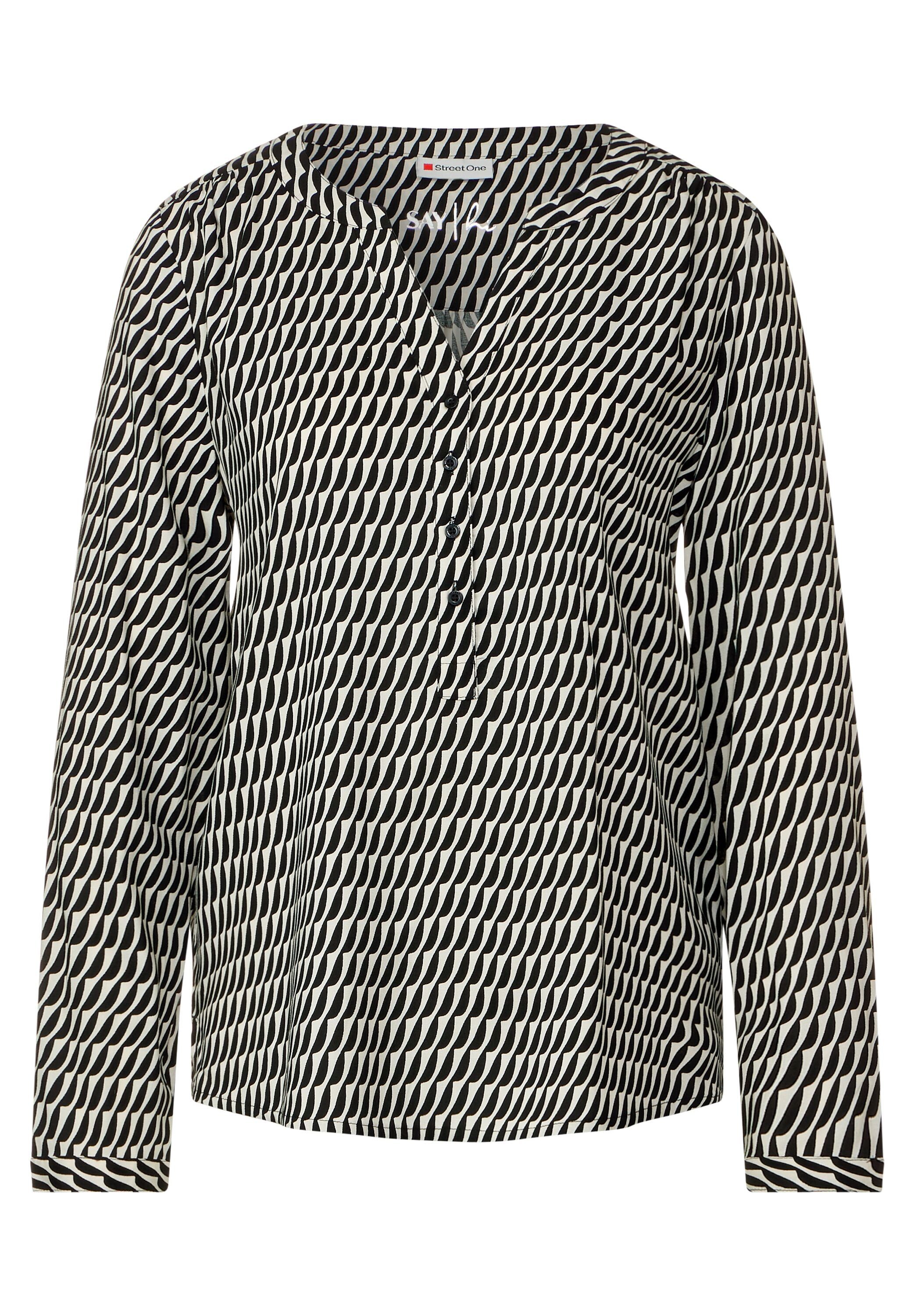 STREET ONE Blouse met lange mouwen met grafisch patroon