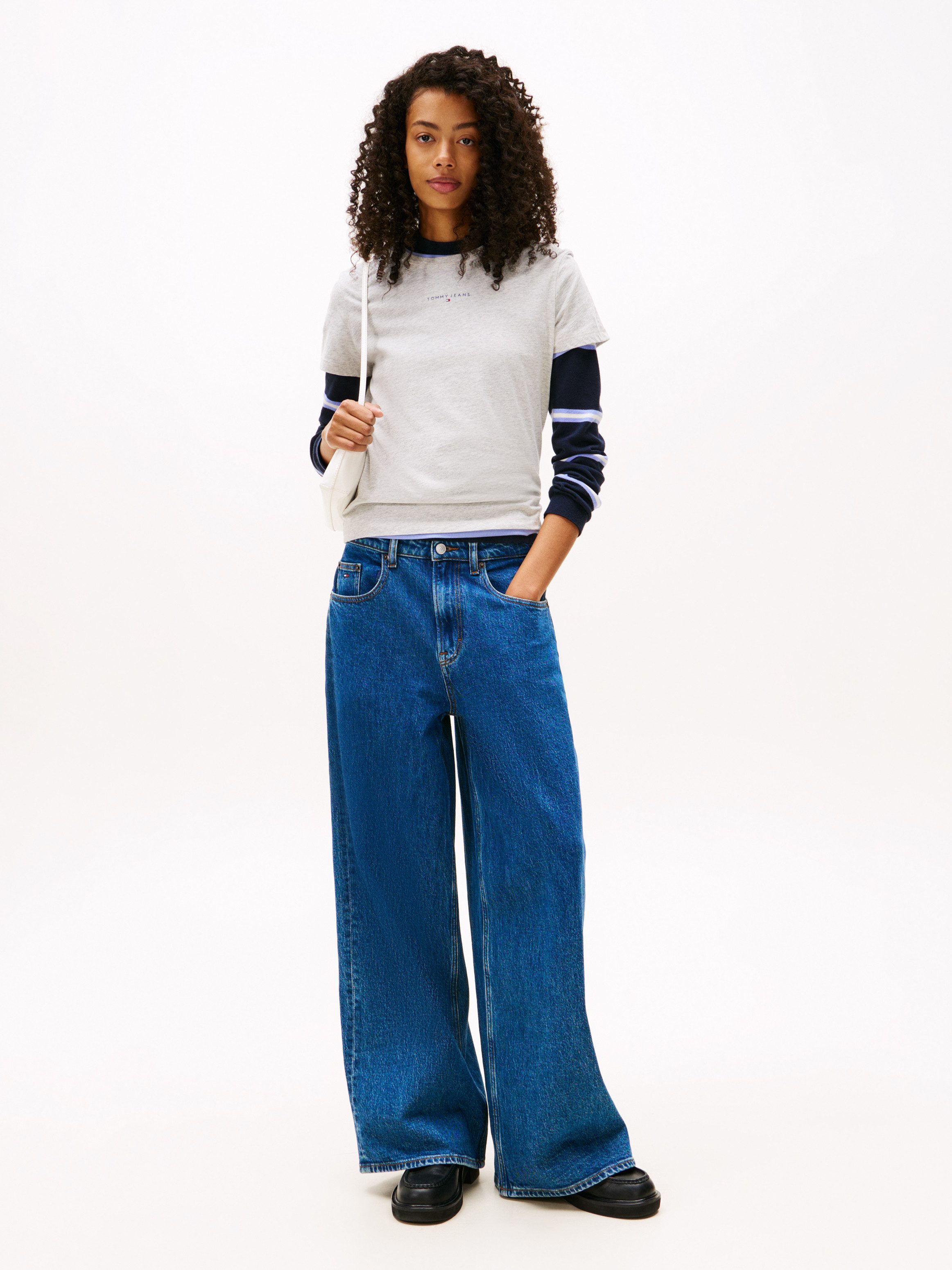 TOMMY JEANS Shirt met korte mouwen TJW REG LINEAR SS TEE