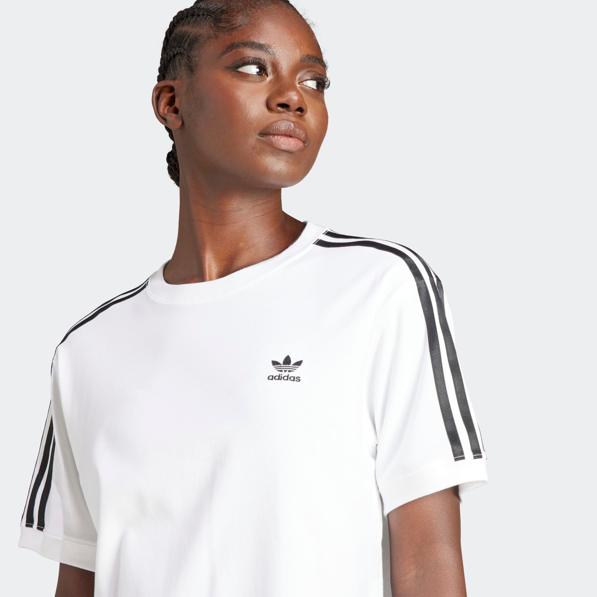 adidas Originals T-shirt 3 STRIPE TEE drie-strepen shirt met trefoil-logo
