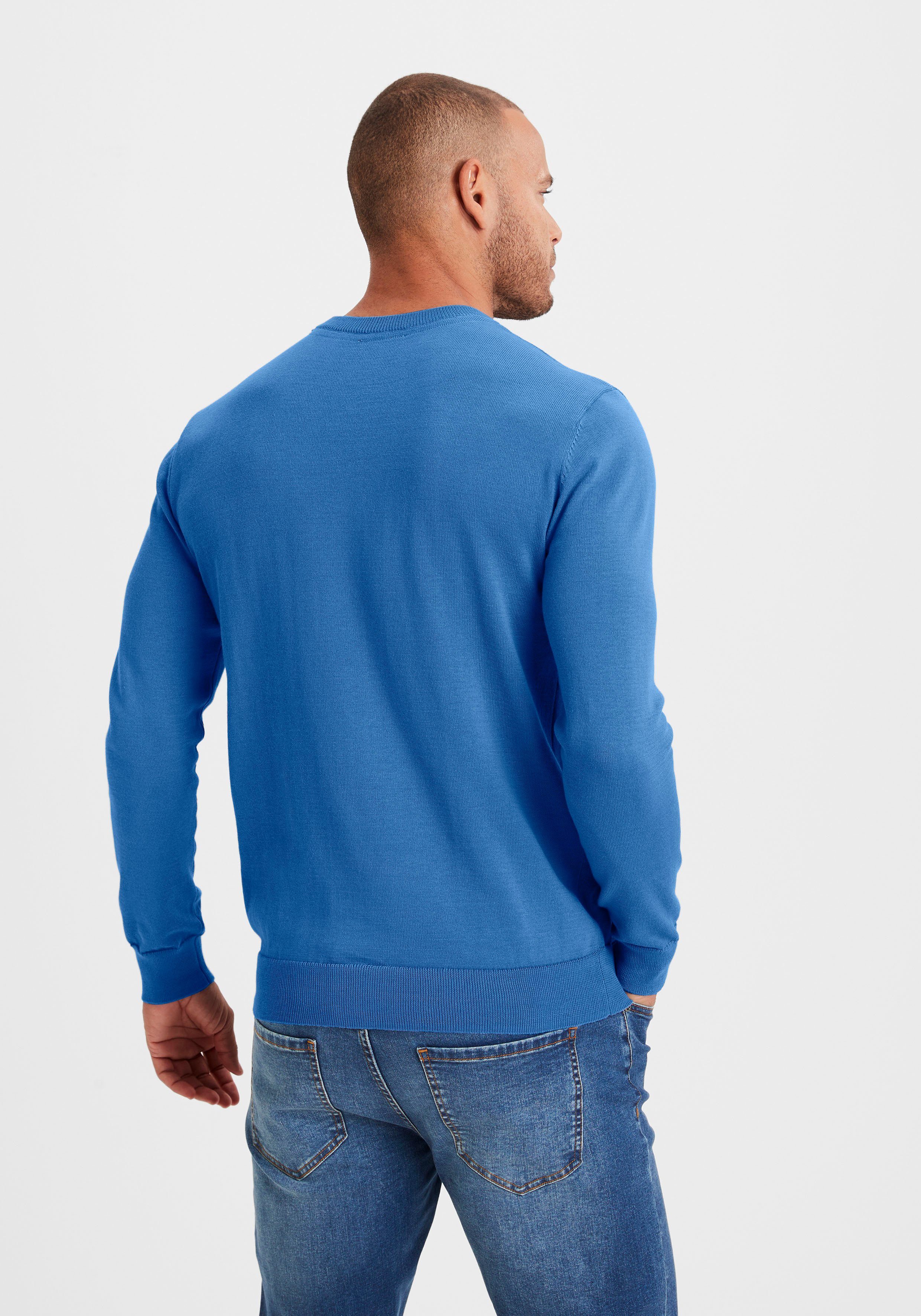 H.I.S Gebreide trui Regular fit, lange mouwen, pullover van fijn breiwerk, katoenmix