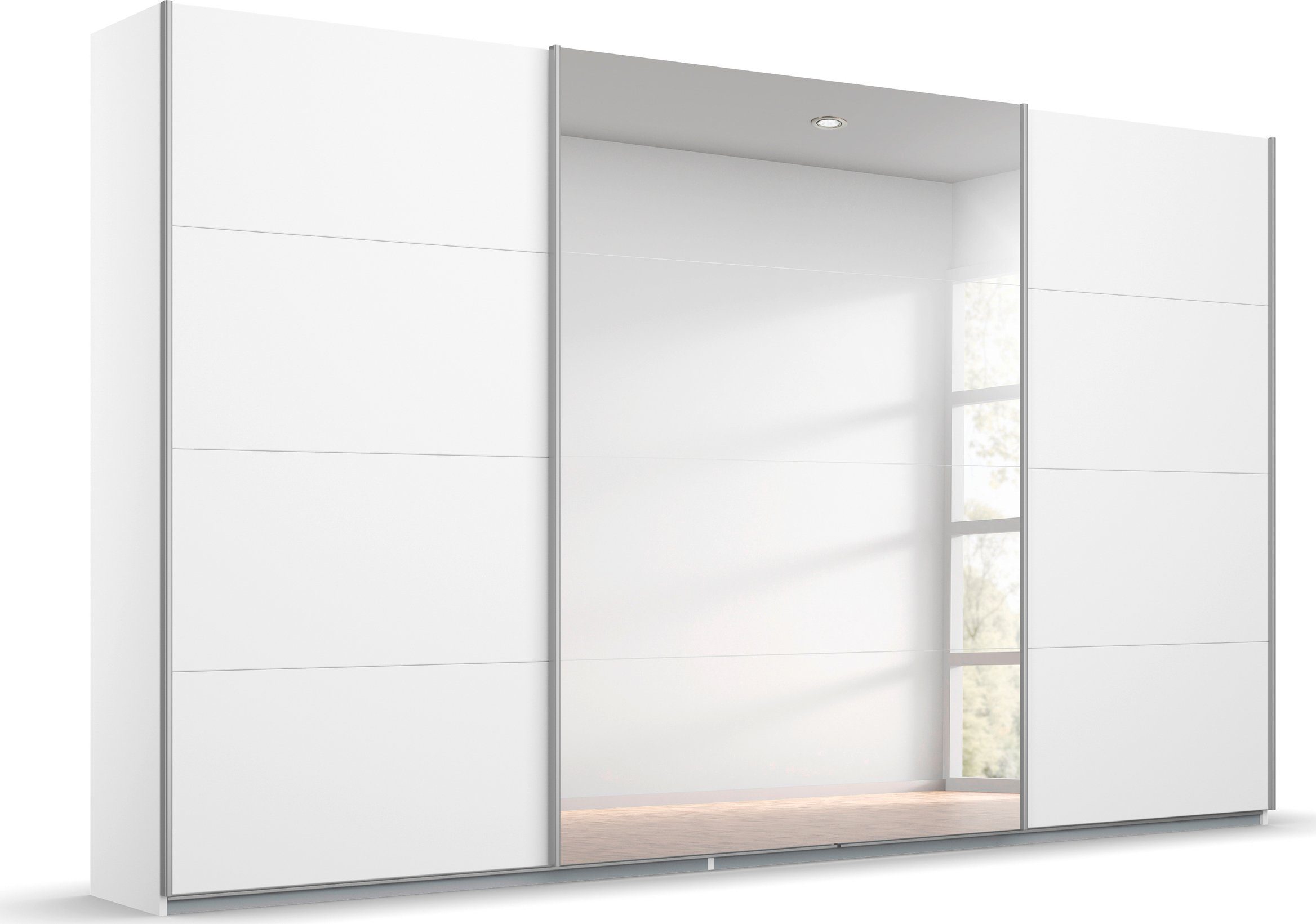 rauch Zweefdeurkast Kledingkast kast garderobe BESTSELLER KOLUNA met spiegel inclusief 2 binnenladen en extra legplanken made in germany