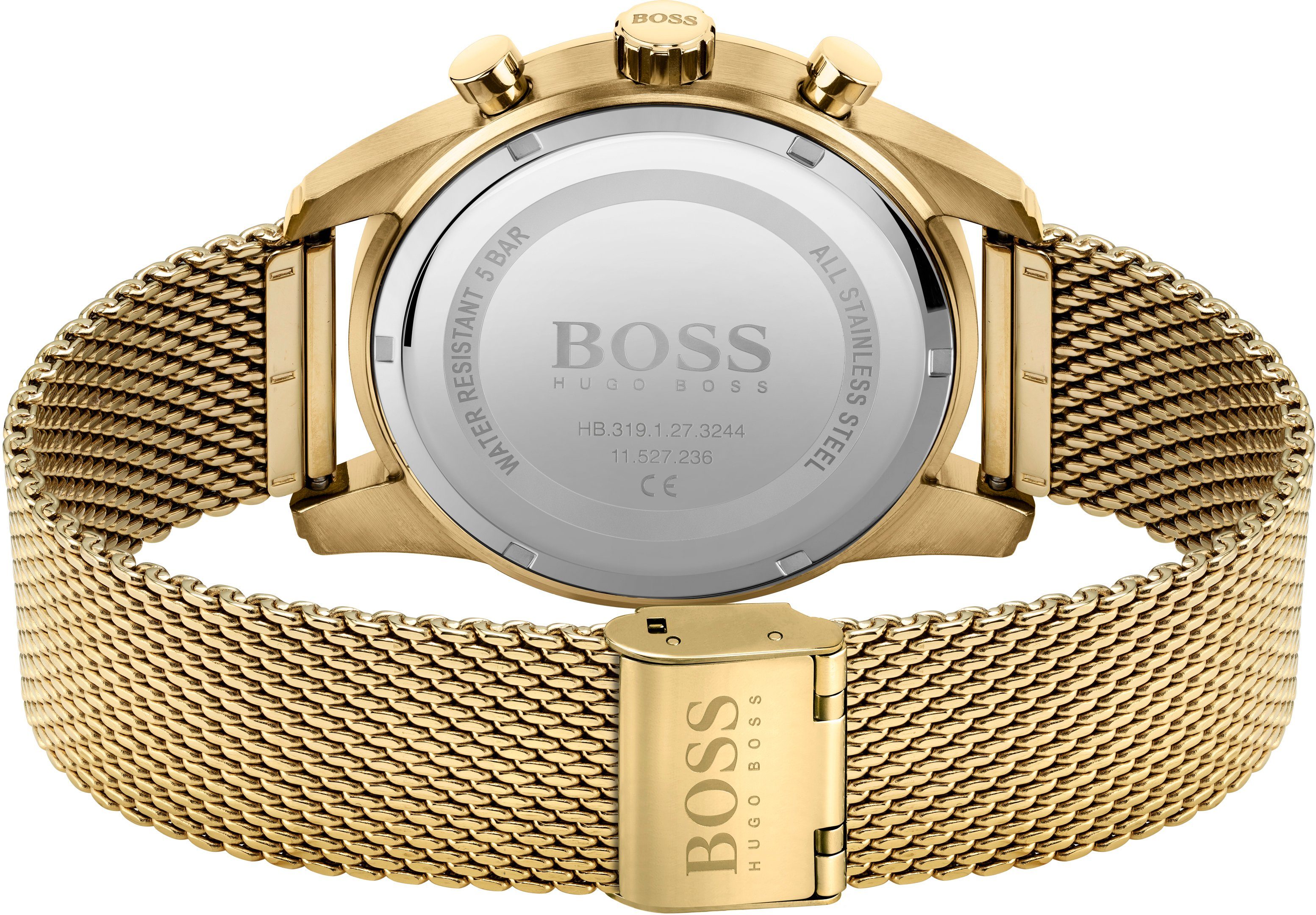 Boss Chronograaf SKYMASTER Quartzhorloge, herenhorloge, horloge, stopwatchfunctie, roestvrijstalen band
