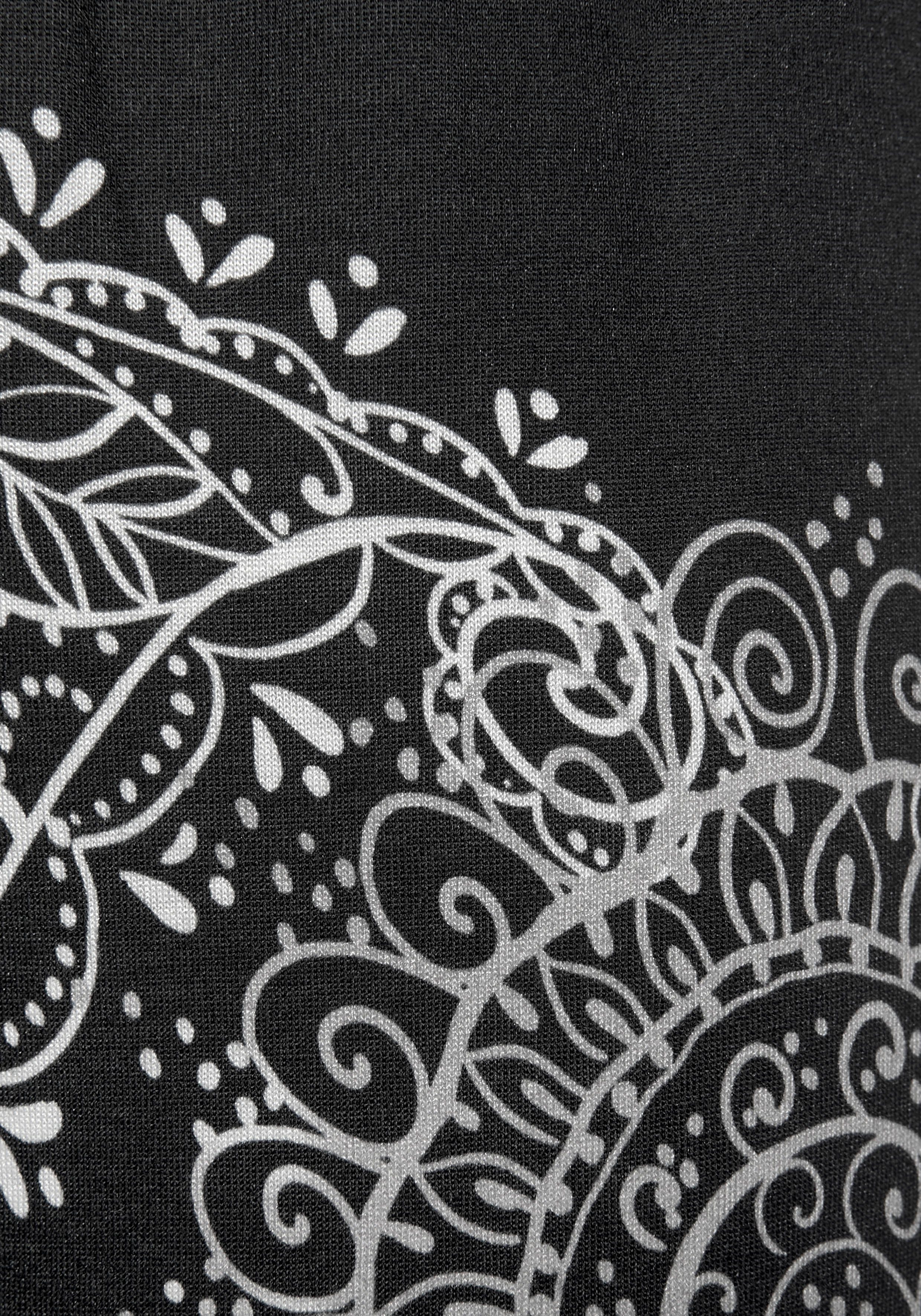 Vivance Dreams Pyjama zwart-wit paisleydessin (2-delig, 1 stuk)