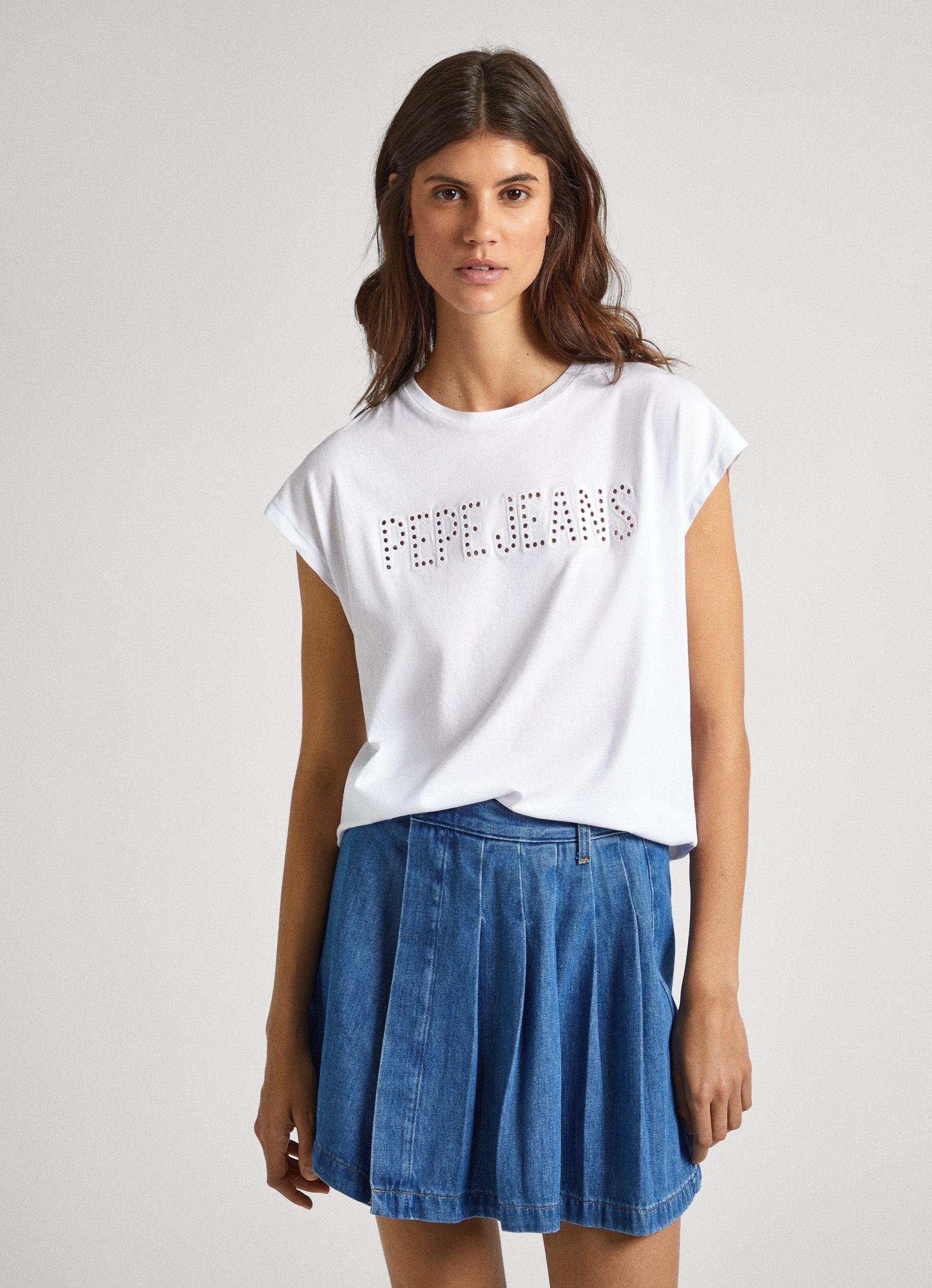 Pepe Jeans T-shirt Lilith met logoapplicatie