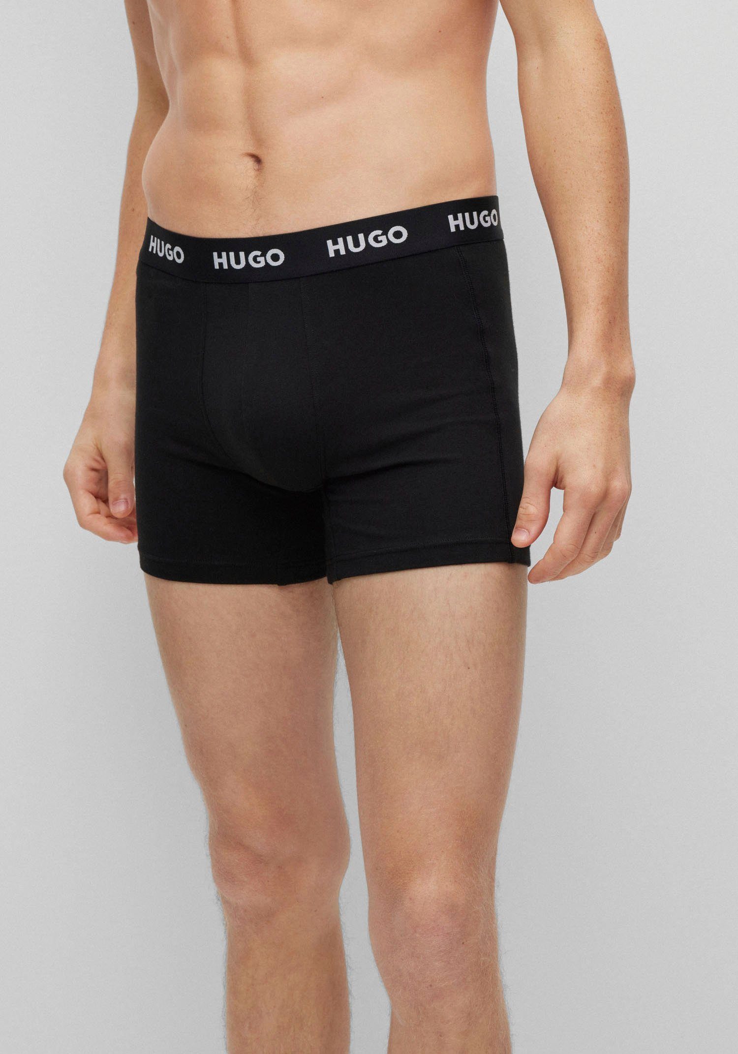 HUGO underwear Boxershort BOXERBR TRIPLET PACK met hugo logo-elastisch tailleband (3 stuks)