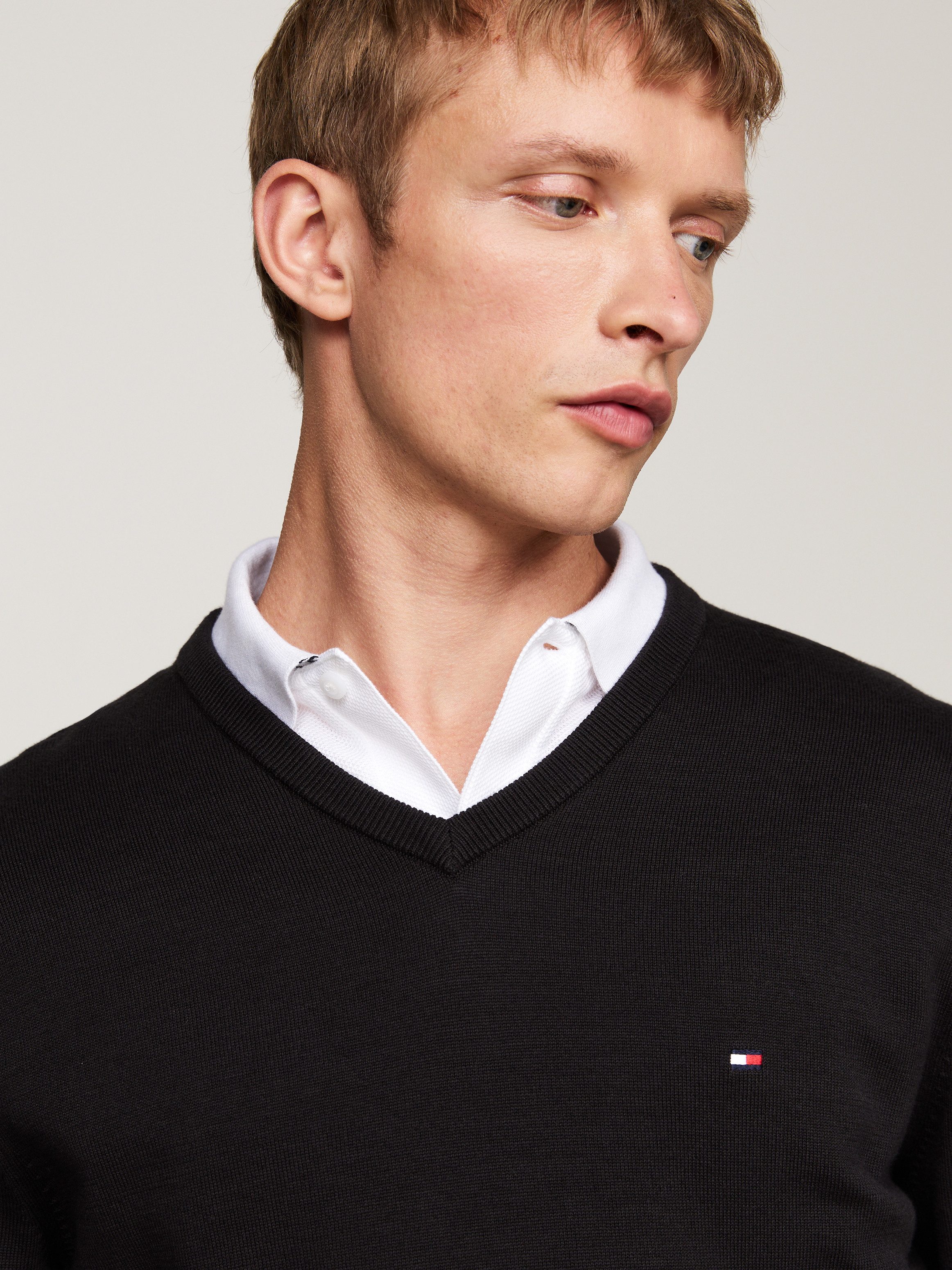 Tommy Hilfiger Gebreide trui ESSENTIAL COTTON V NECK