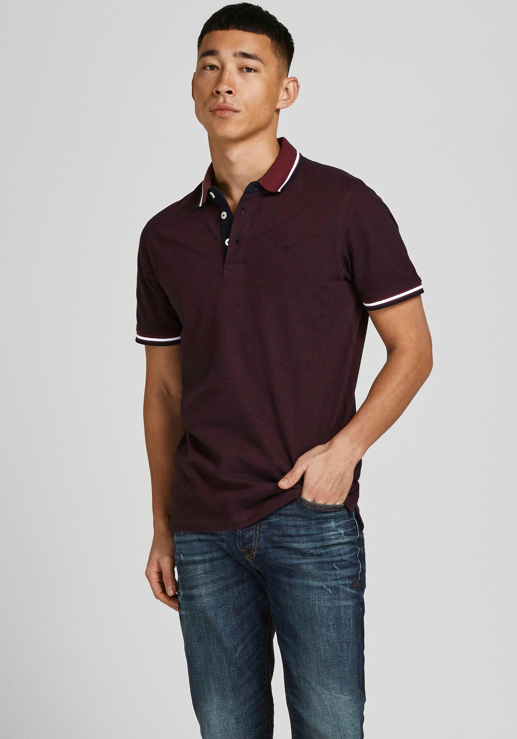 Jack & Jones Poloshirt Paulos Polo heren poloshirts maat XS (42) paars