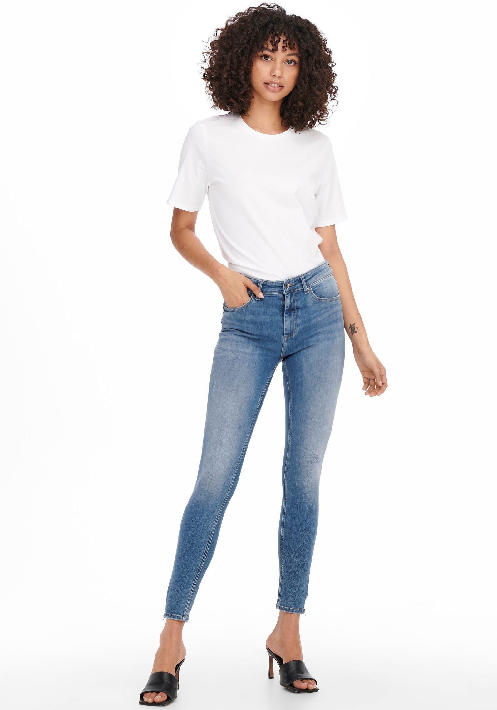 Only Ankle jeans ONLBLUSH MID SK ANK ZIP DNM