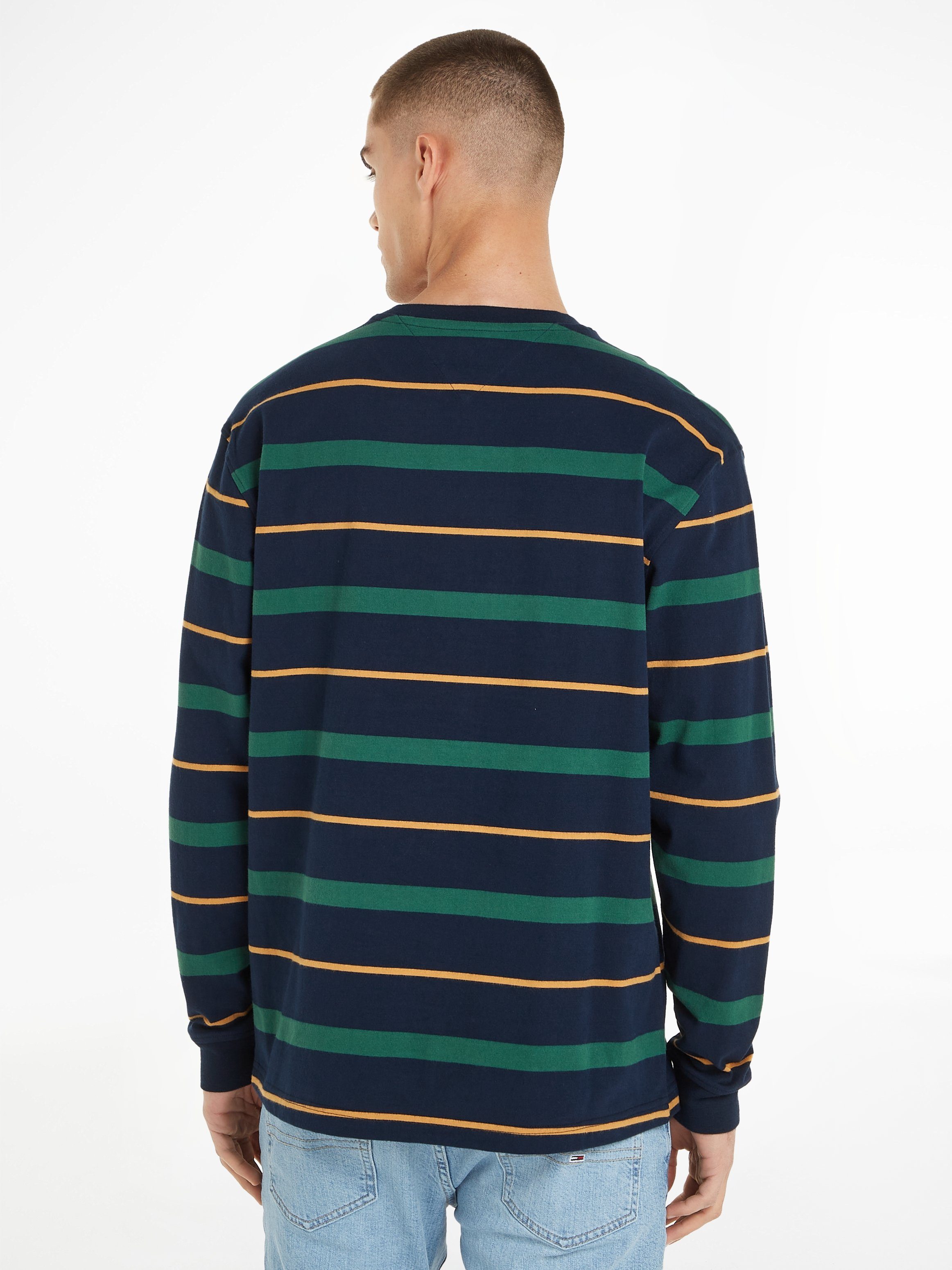 TOMMY JEANS Shirt met lange mouwen TJM REG STRIPE LS TEE met tommy hilfiger opschrift