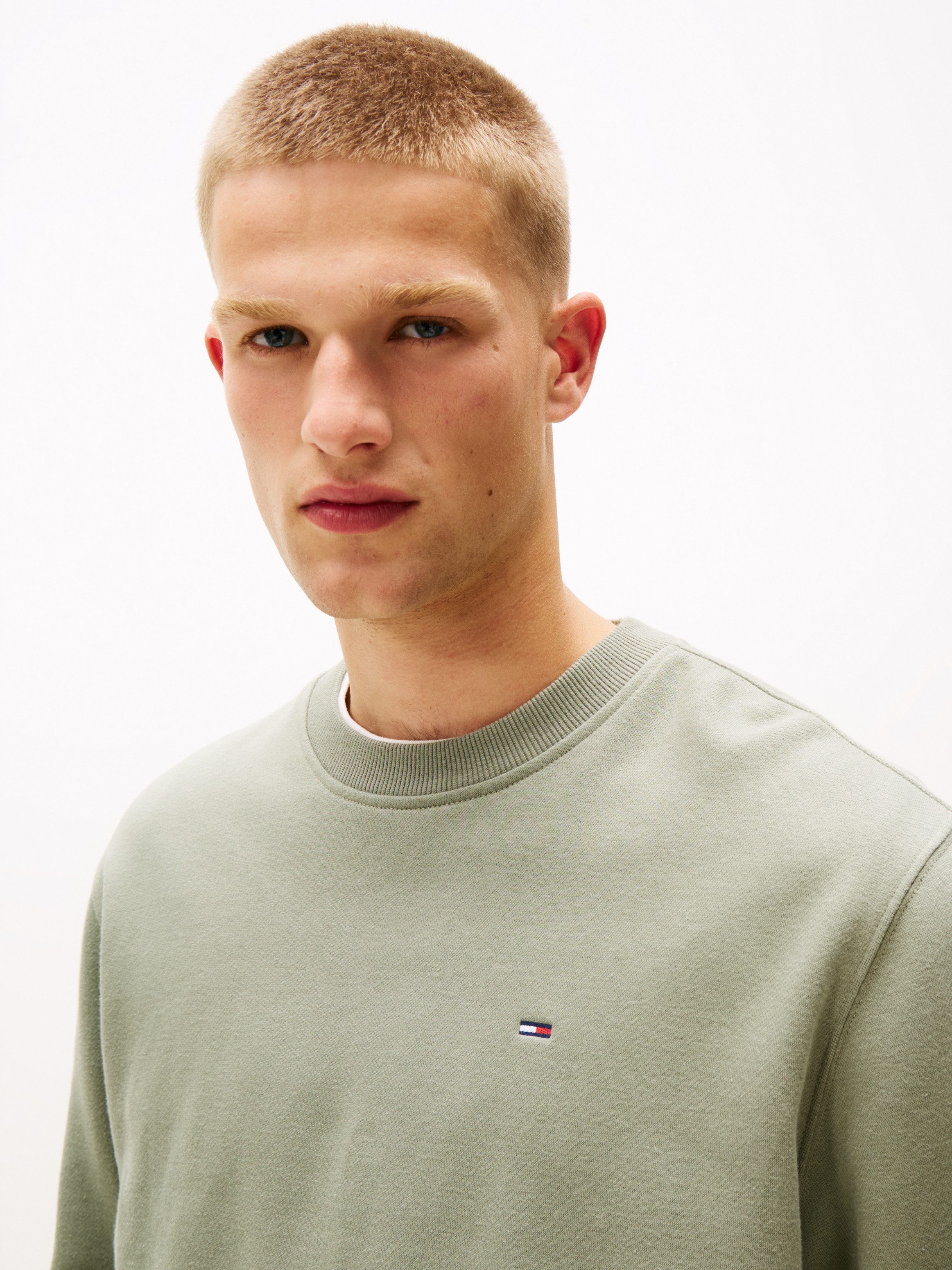 TOMMY JEANS Sweatshirt TJM REG S FLAG CREW Met geborduurd merklogo op borsthoogte