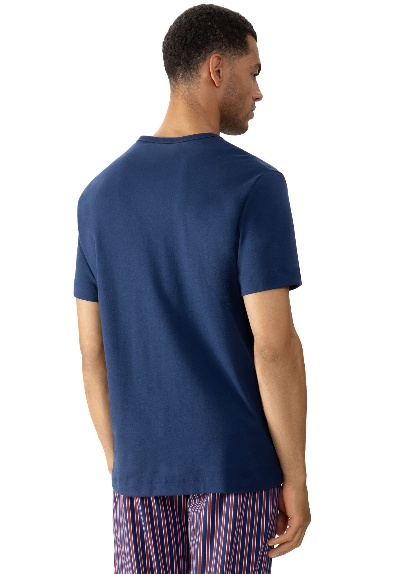 Mey Shirt met V-hals SOLID NIGHT T-shirt van interlock-jersey