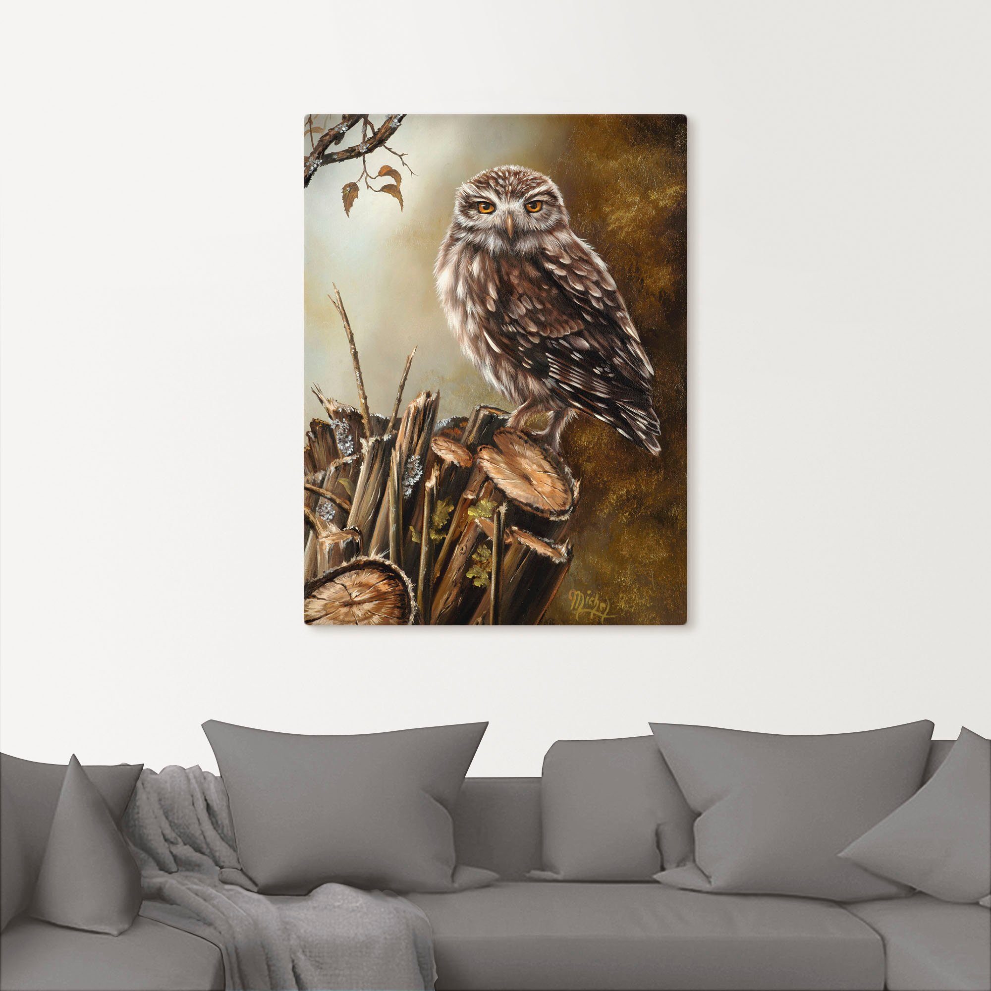 Artland Artprint Uil als artprint op linnen, poster in verschillende formaten maten