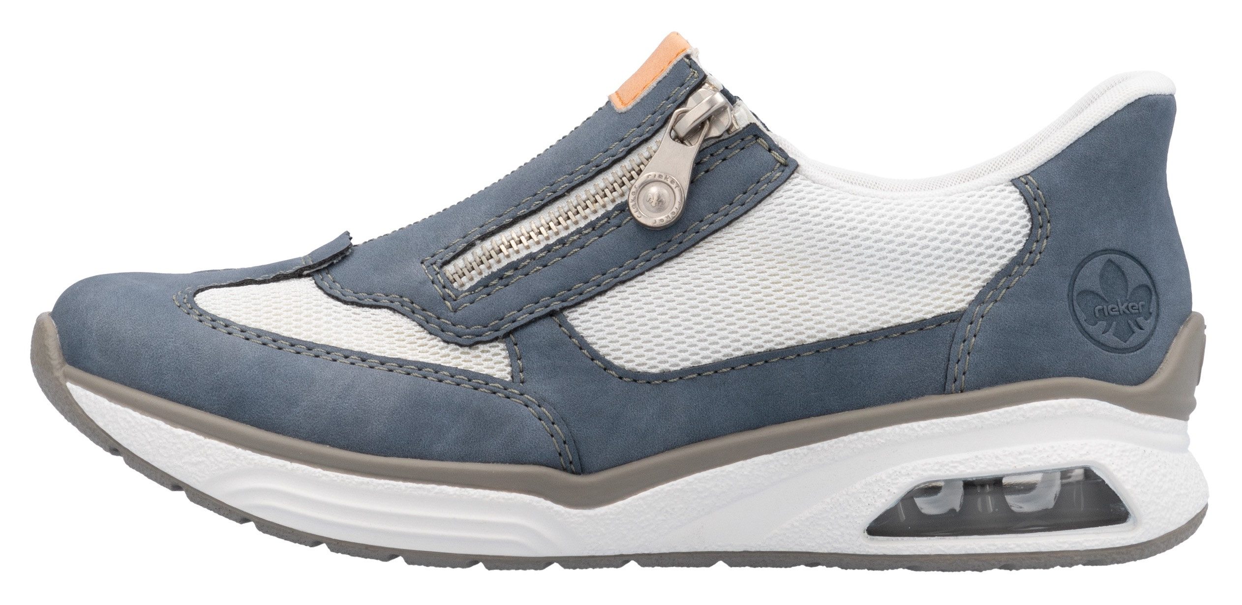 Rieker Slip-on sneakers Ready2GO , slippers, lage schoen, vrijetijdsschoen met zijrits