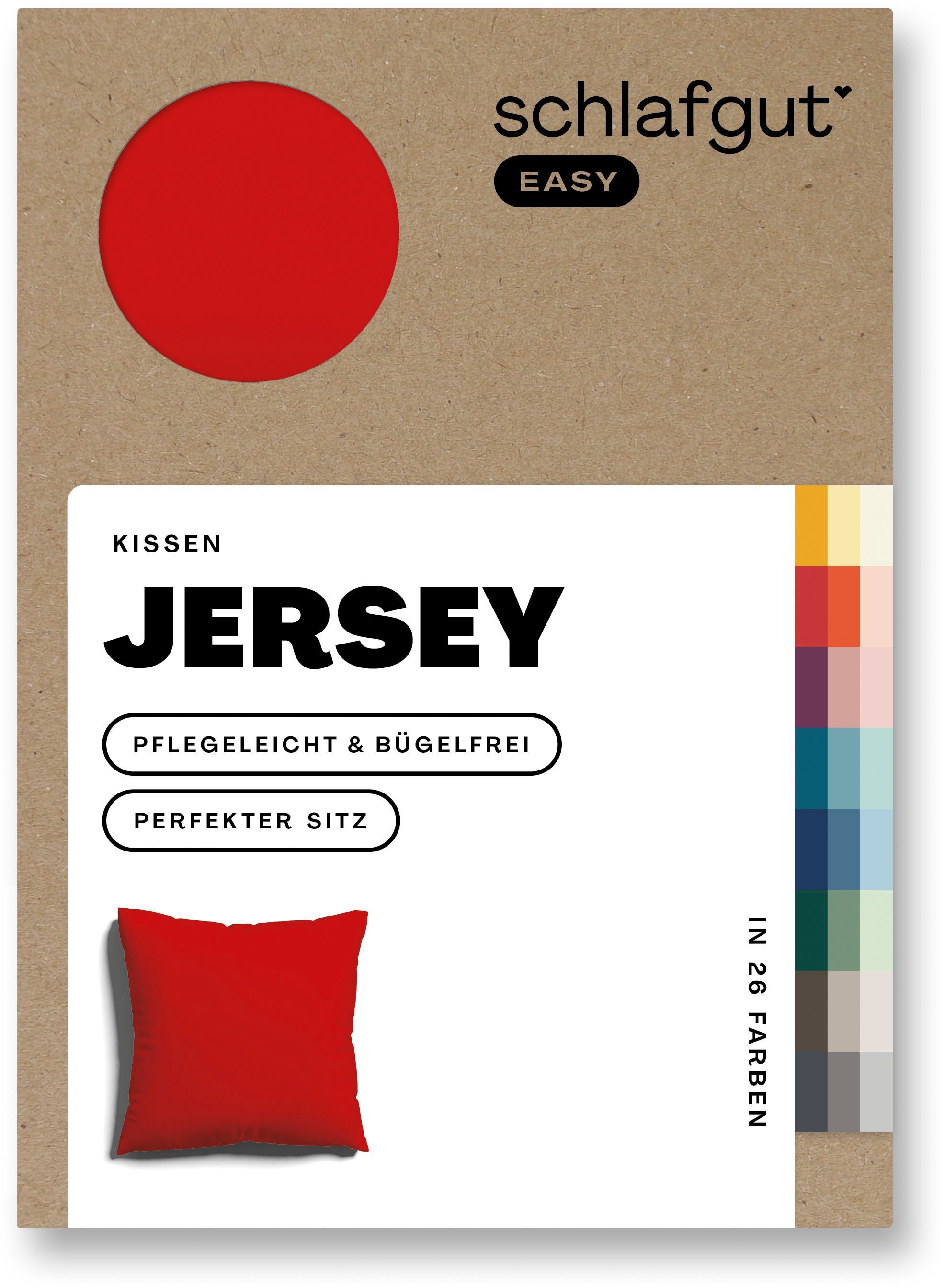 Schlafgut Kussenovertrek EASY jersey Kussenhoes met rits, zacht en absorberend, kussenhoes (1 stuk)