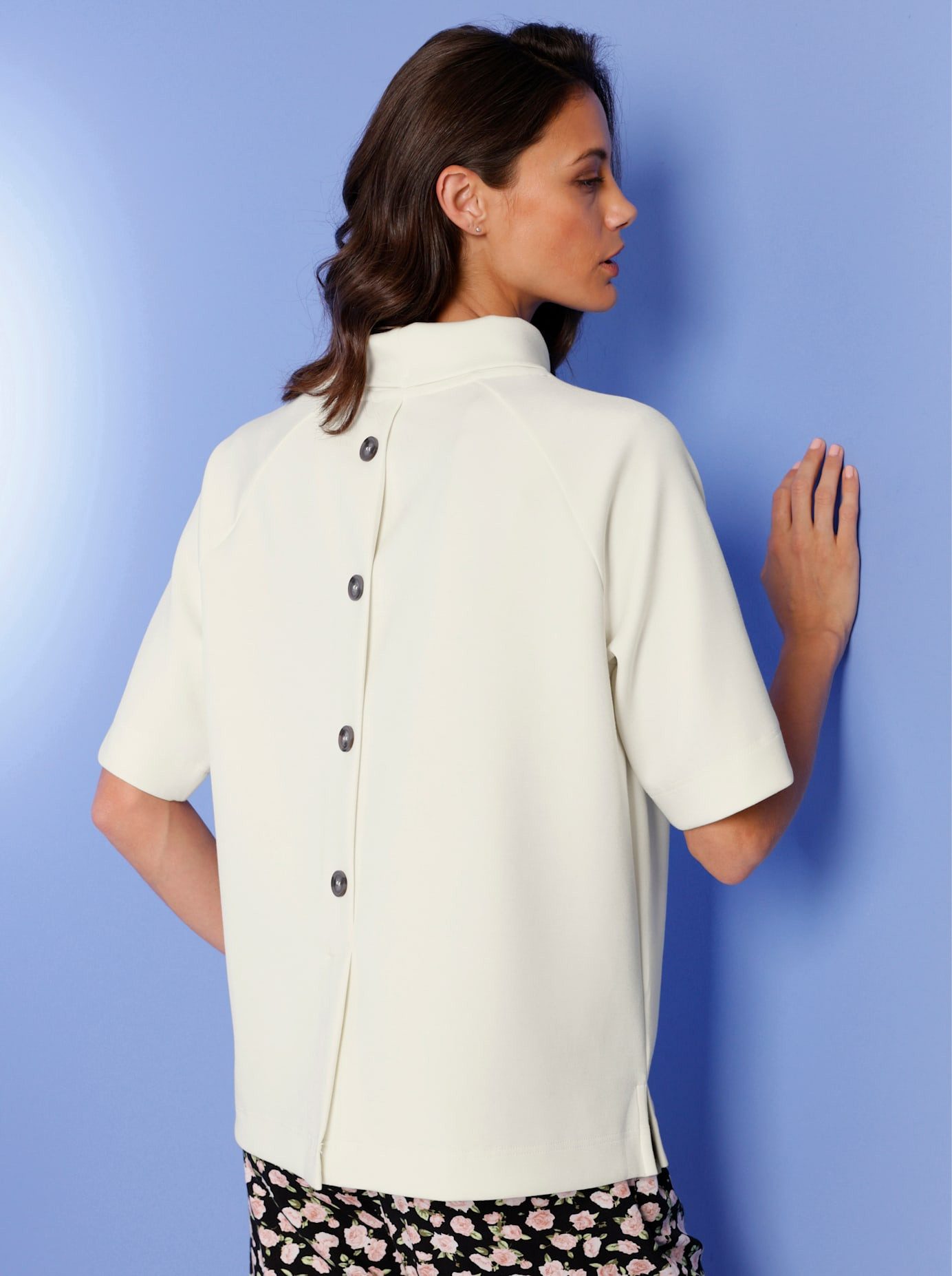 CREATION L PREMIUM Shirt met staande kraag Modal-mix-shirt (1-delig)