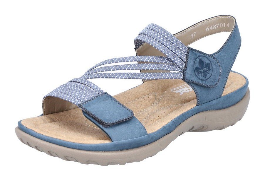 Rieker Sandalen zomerschoen, sandaal, sleehak, met elastieken