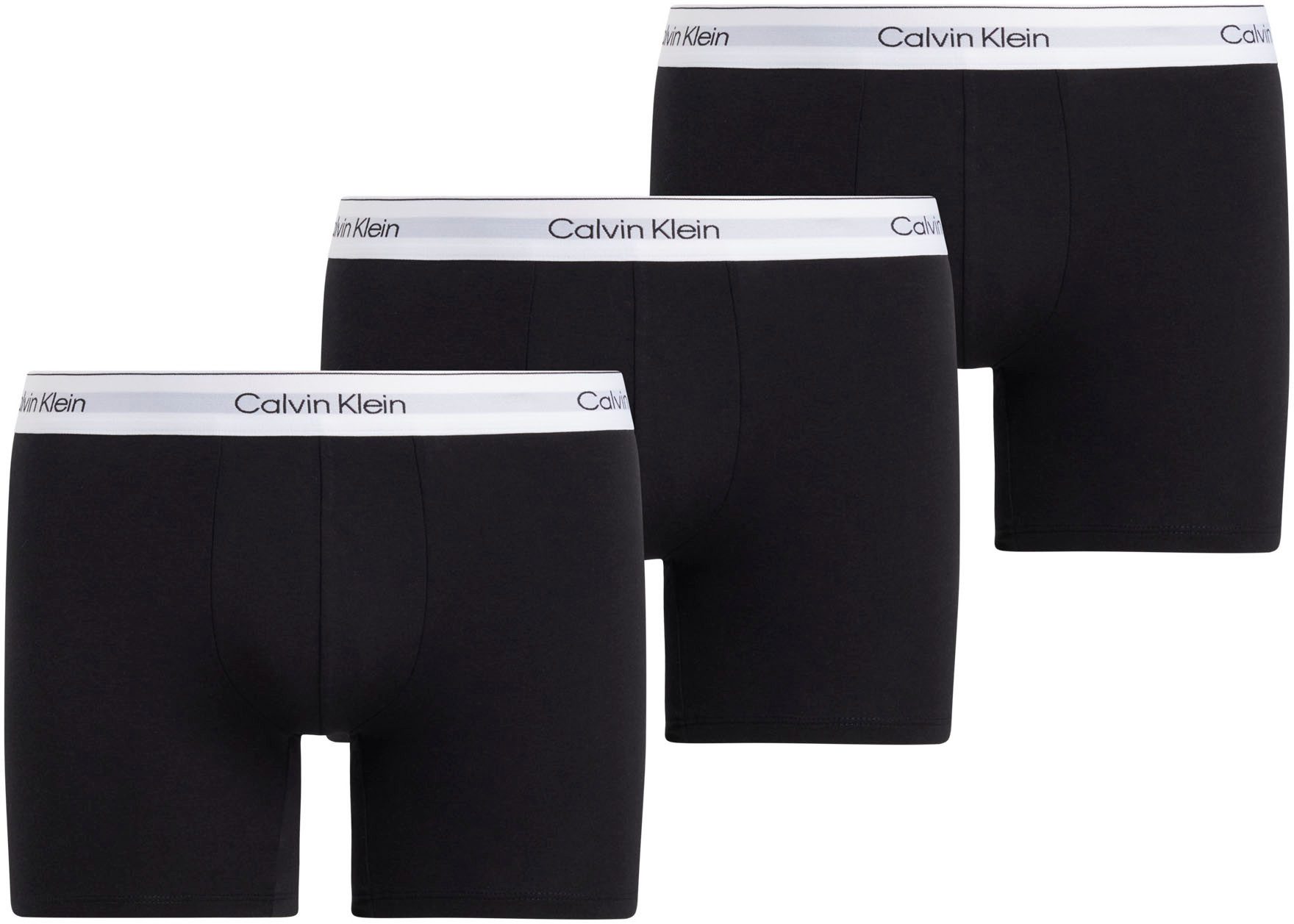 Calvin Klein Boxershort BOXER BRIEF 3PK met langere pijpen logo-elastische band (3 stuks) (set 3 stuks)