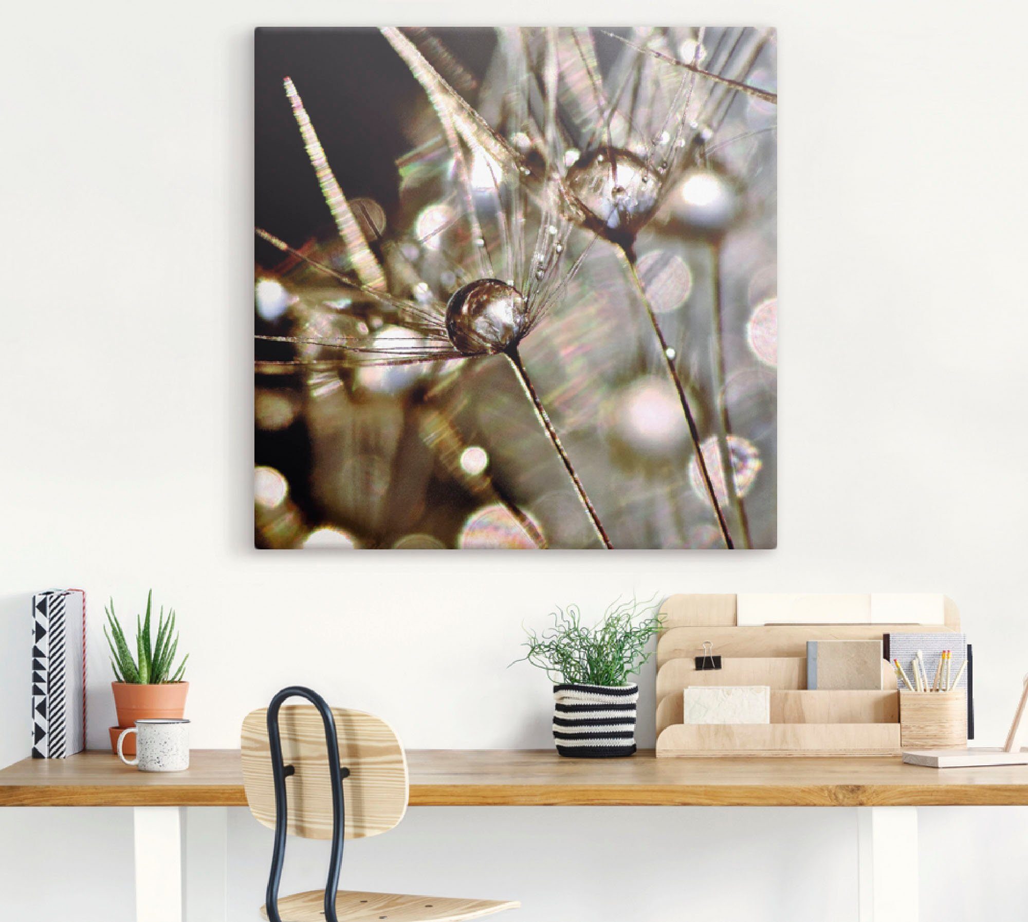 Artland Artprint Pluizenbol abstract als artprint op linnen, poster, muursticker in verschillende maten