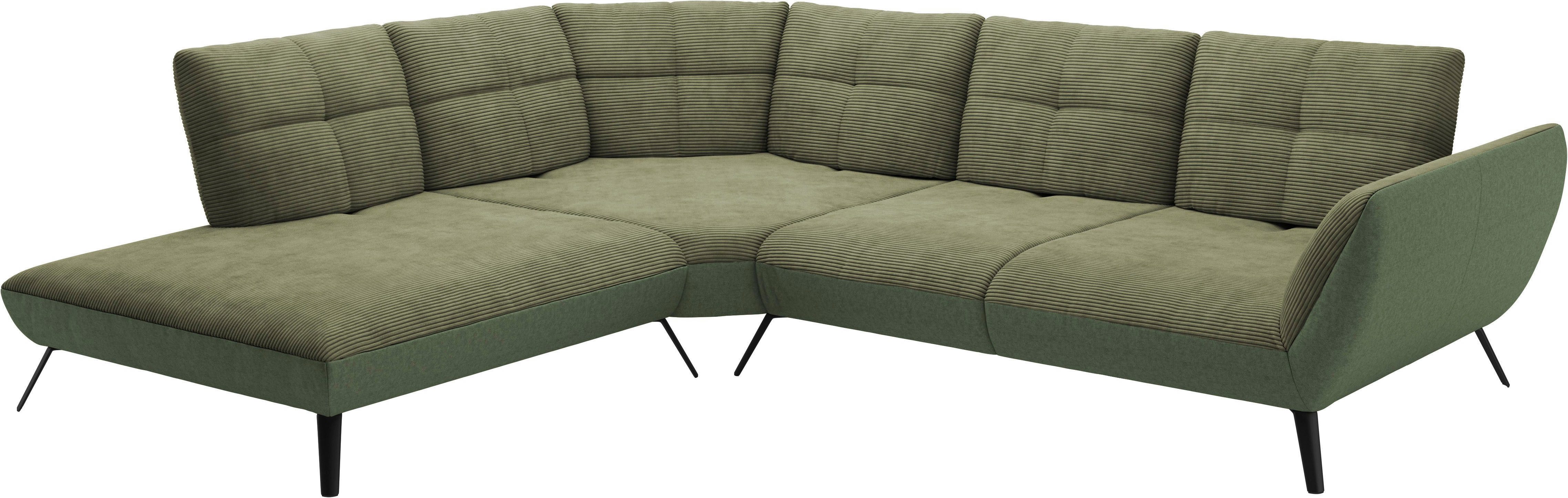 Places of Style Hoekbank Mikado L-vorm incl. zitdiepteverstelling en armleuningverstelling